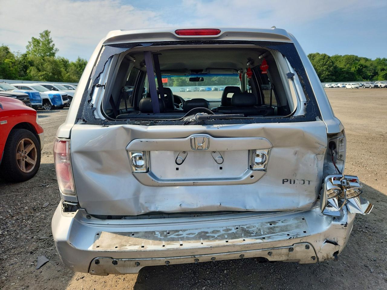 2004 Honda Pilot Exl Silver vin: 2HKYF18734H537639