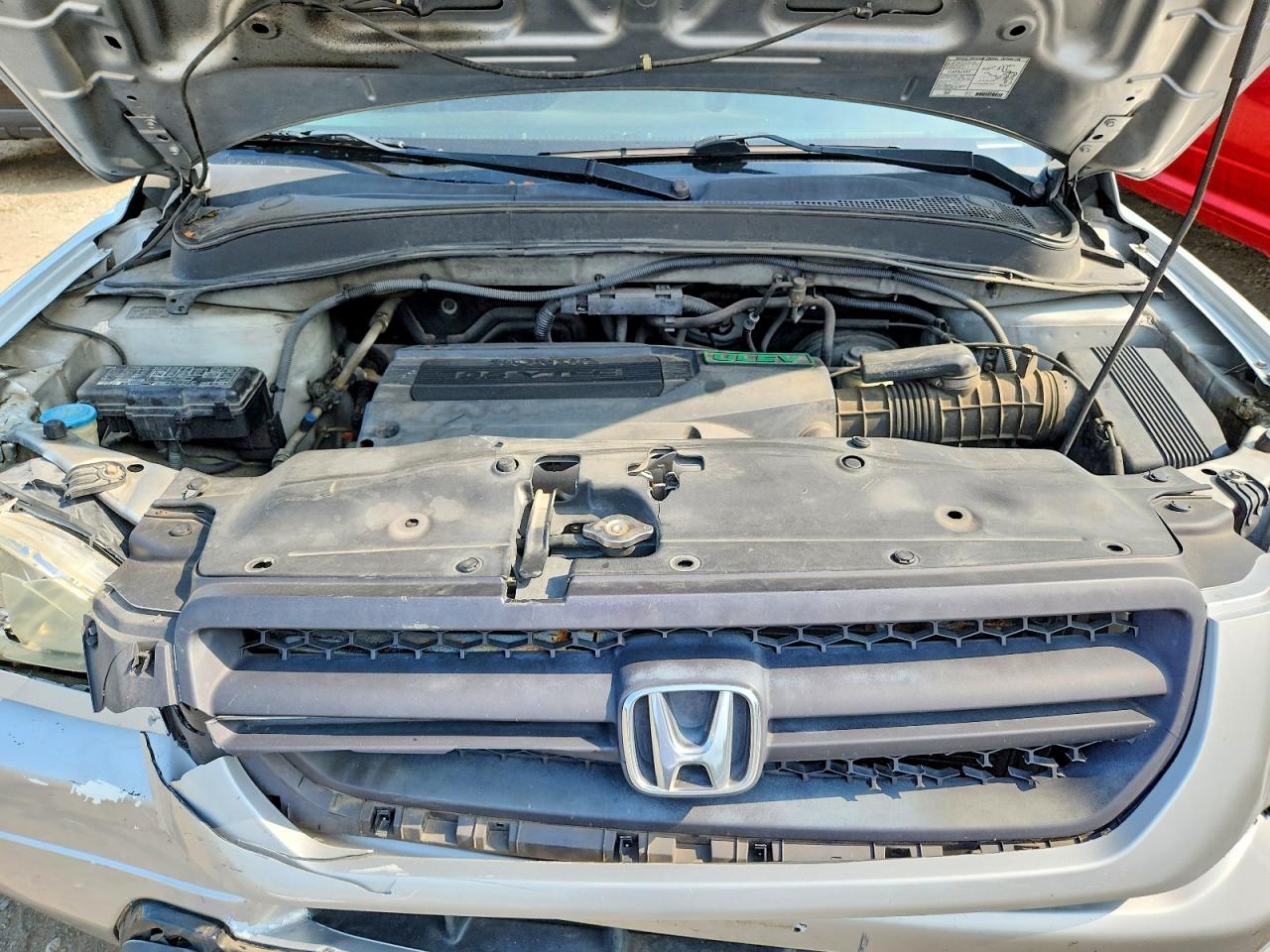 2004 Honda Pilot Exl Silver vin: 2HKYF18734H537639