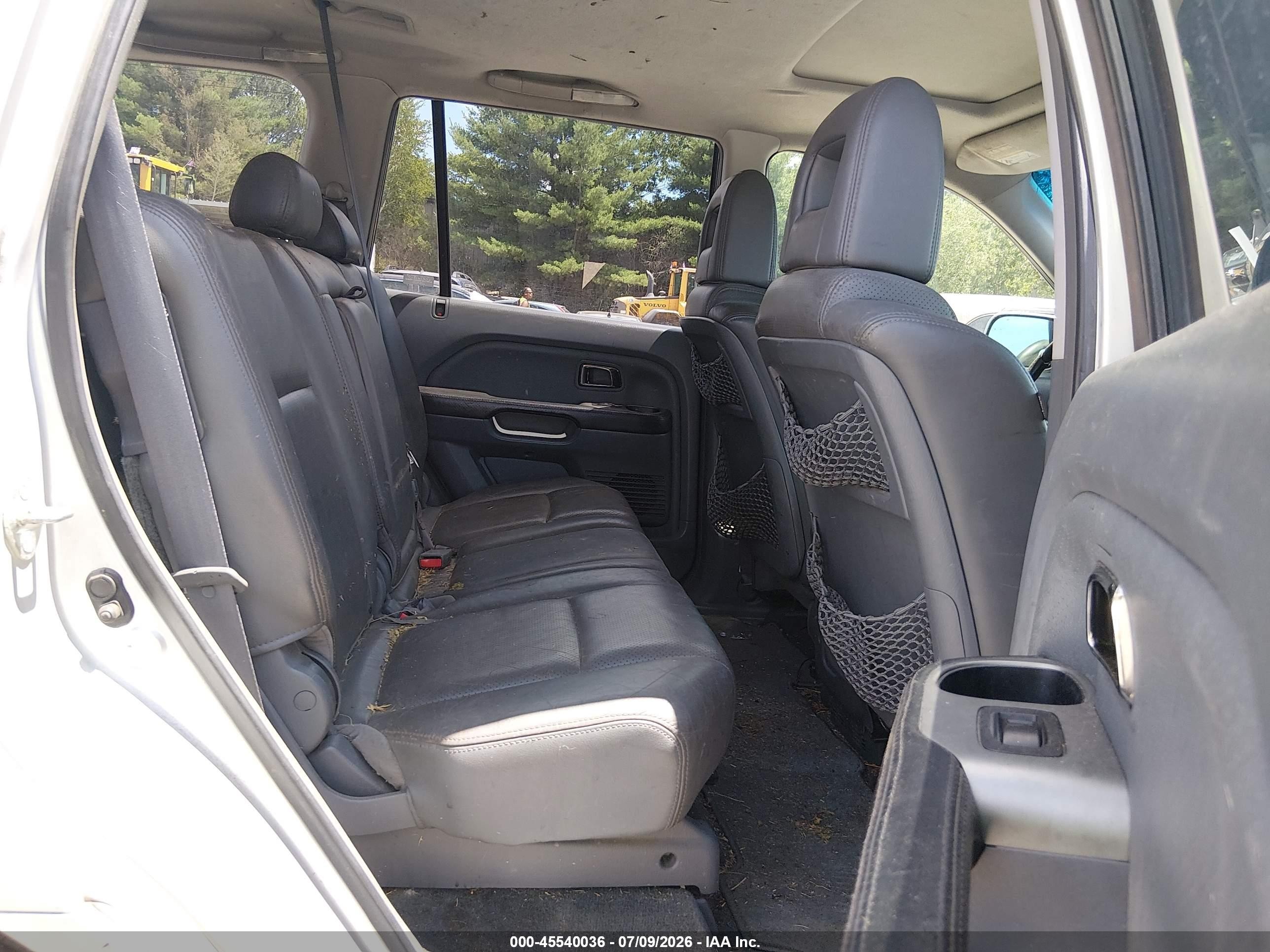 2005 Honda Pilot Ex-l Silver vin: 2HKYF18735H505050