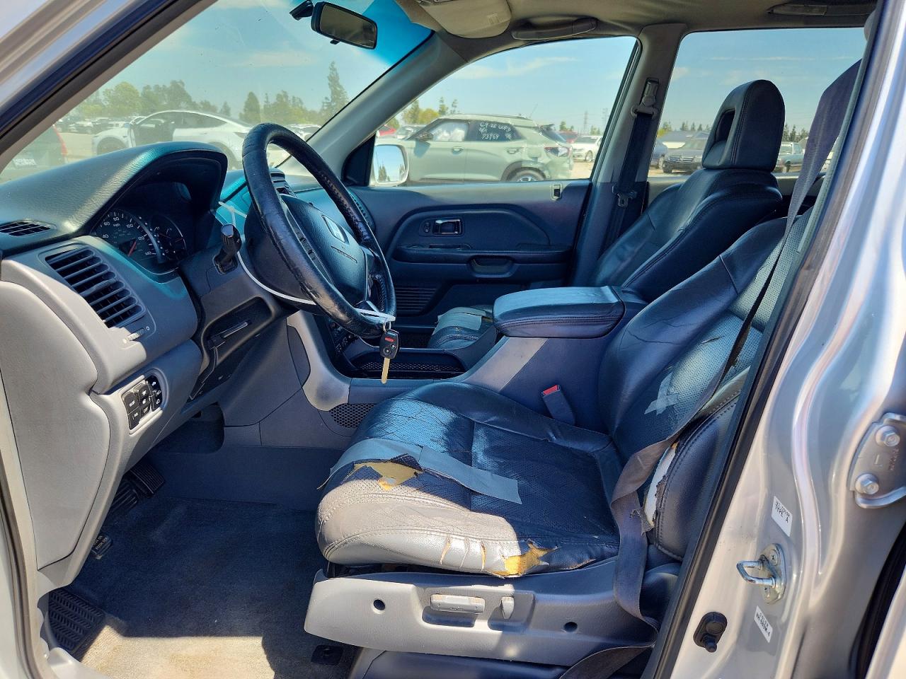 2005 Honda Pilot Exl Gray vin: 2HKYF18735H557486