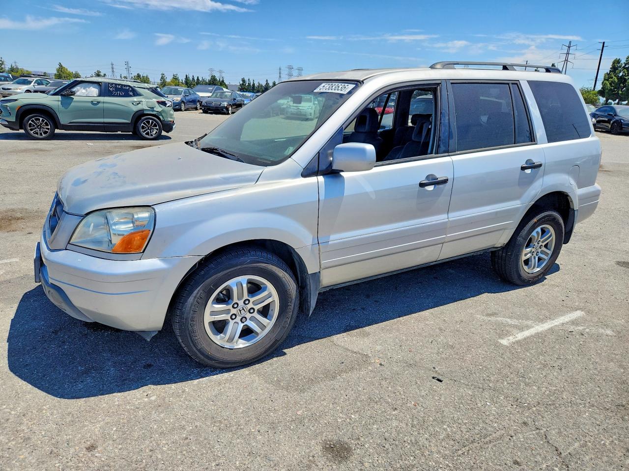 2005 Honda Pilot Exl Gray vin: 2HKYF18735H557486