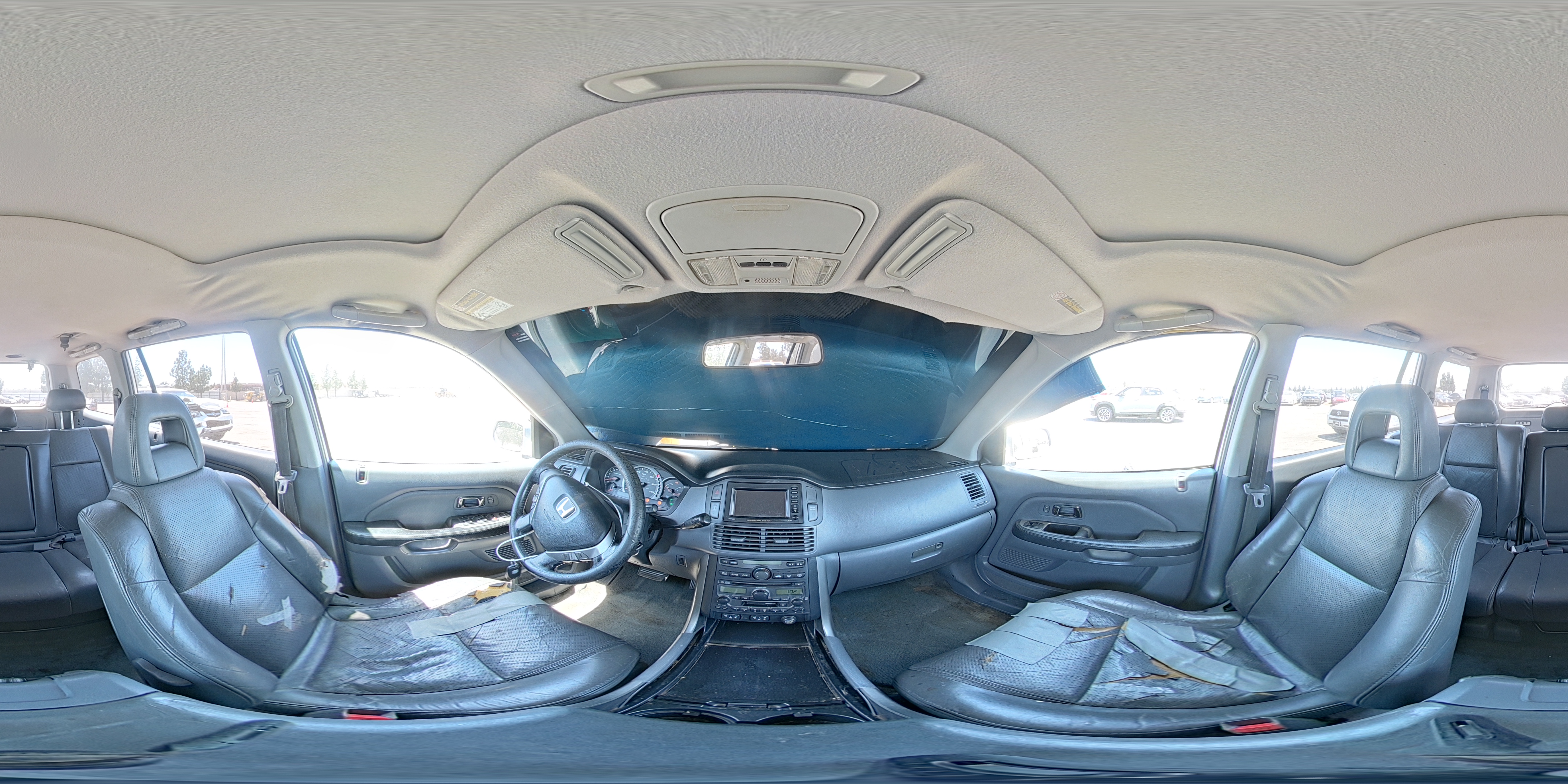 2005 Honda Pilot Exl Gray vin: 2HKYF18735H557486