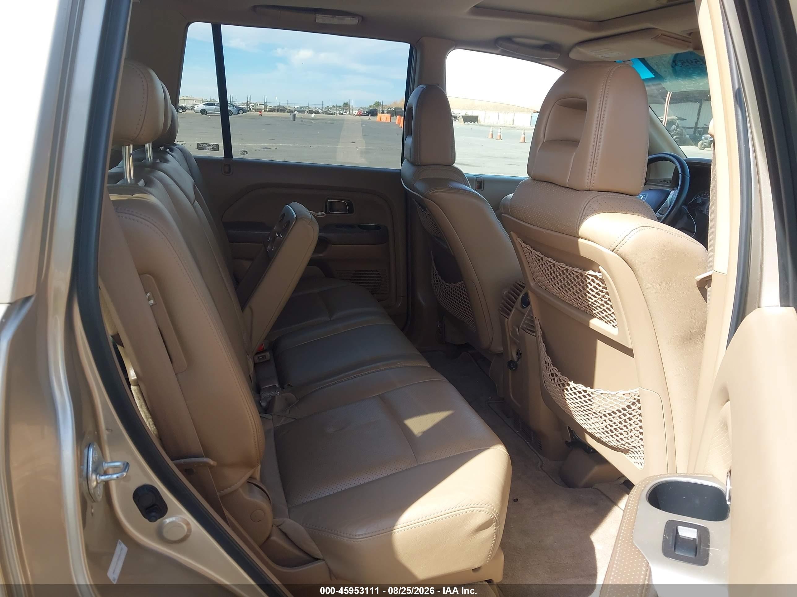 2005 Honda Pilot Ex-l Beige vin: 2HKYF18735H566902