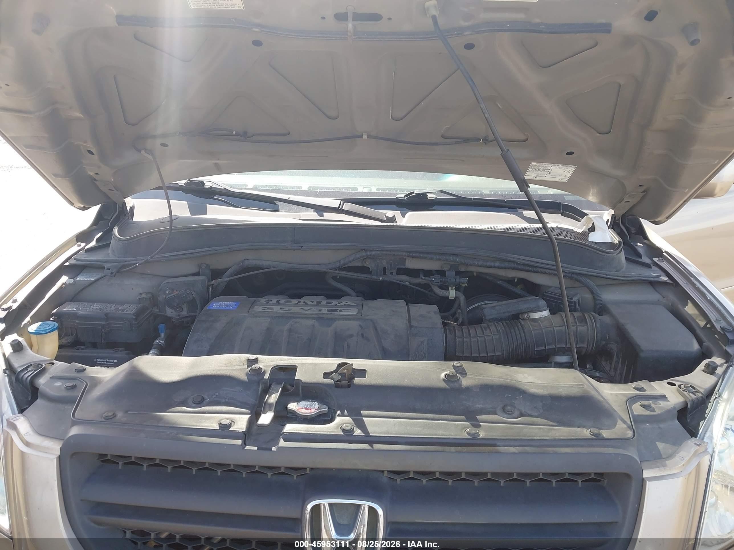 2005 Honda Pilot Ex-l Beige vin: 2HKYF18735H566902