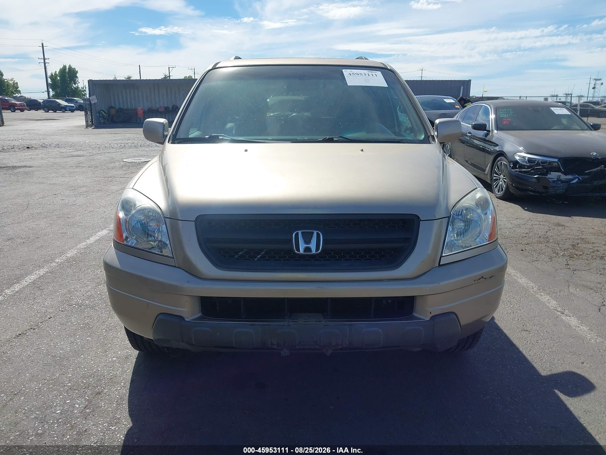2005 Honda Pilot Ex-l Beige vin: 2HKYF18735H566902