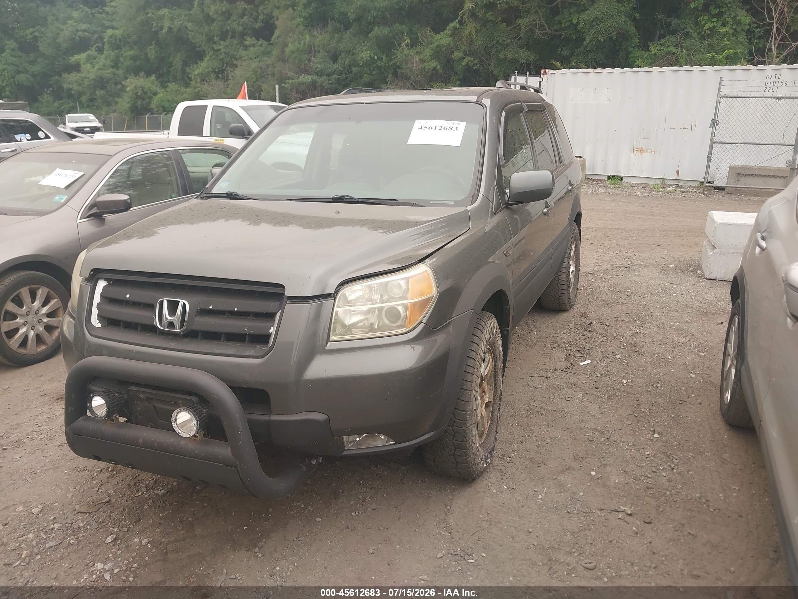 2007 Honda Pilot Ex-l Gray vin: 2HKYF18737H501390