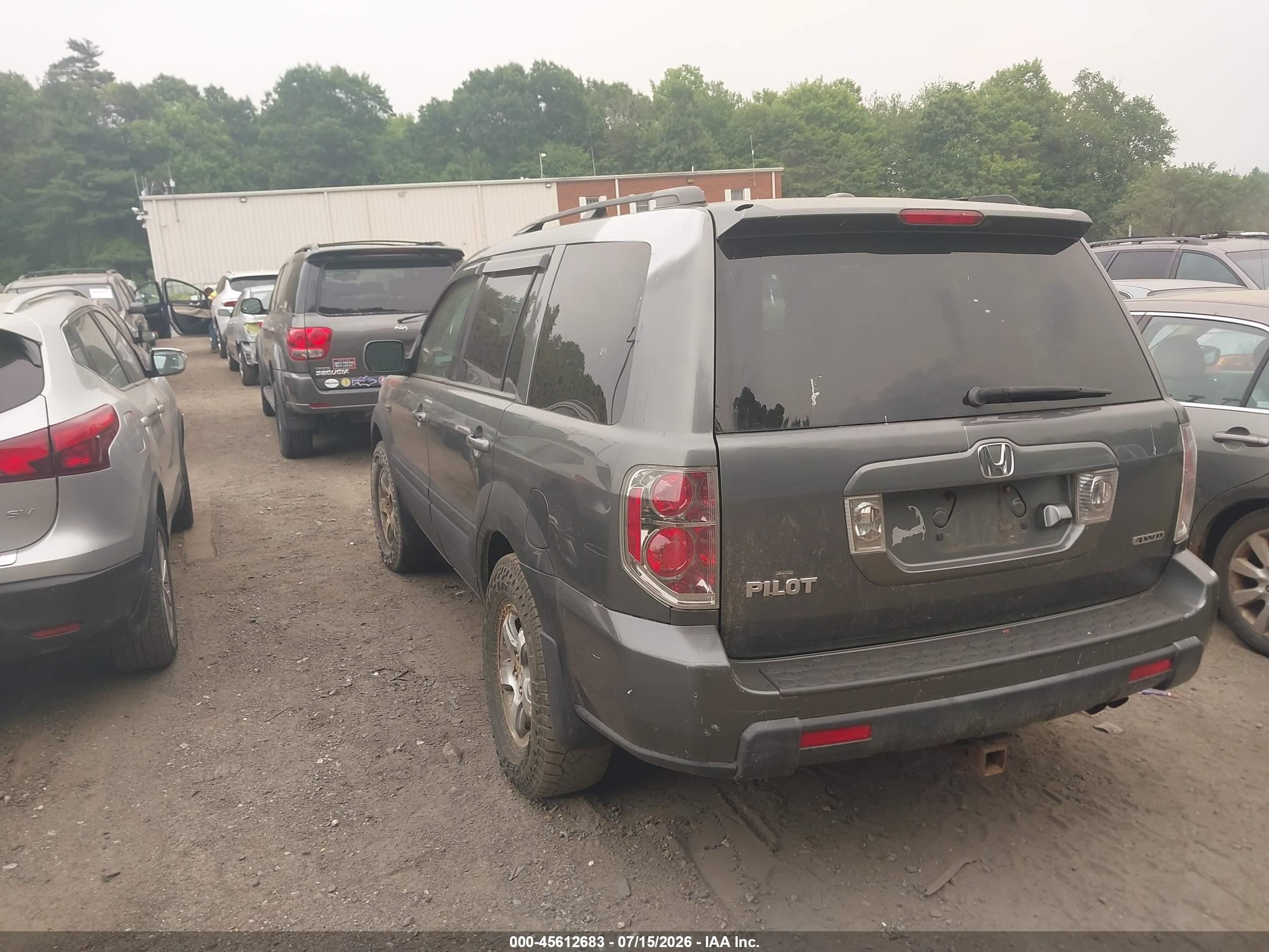 2007 Honda Pilot Ex-l Gray vin: 2HKYF18737H501390
