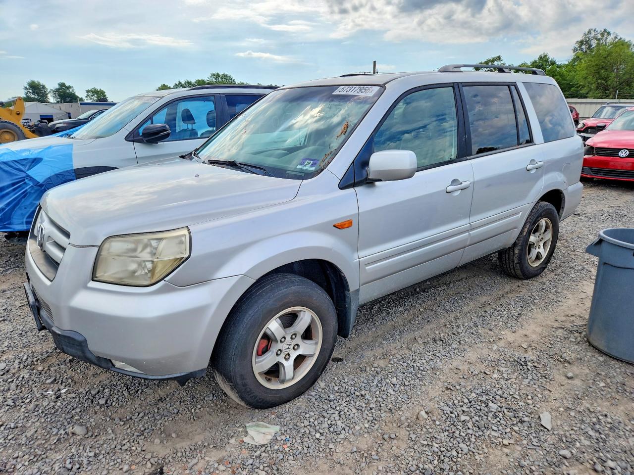 2007 Honda Pilot Exl Серебряный vin: 2HKYF18737H517556
