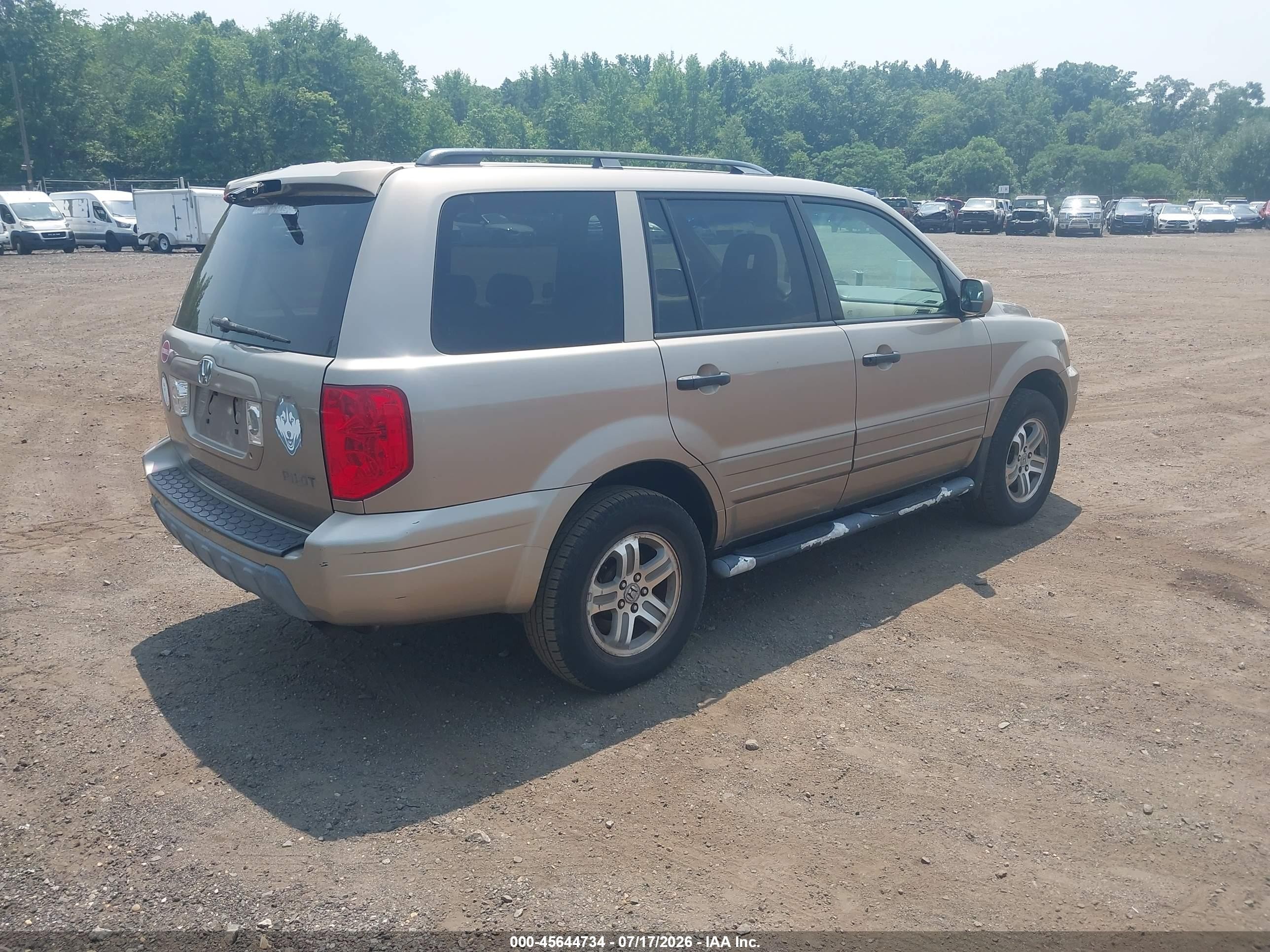 2004 Honda Pilot Ex-l Beige vin: 2HKYF18744H527055