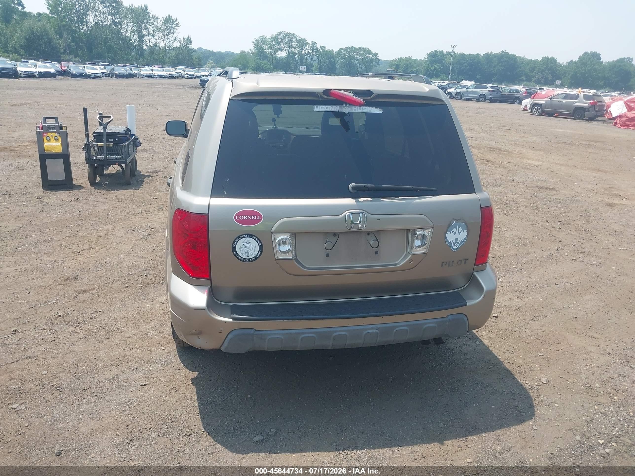 2004 Honda Pilot Ex-l Beige vin: 2HKYF18744H527055