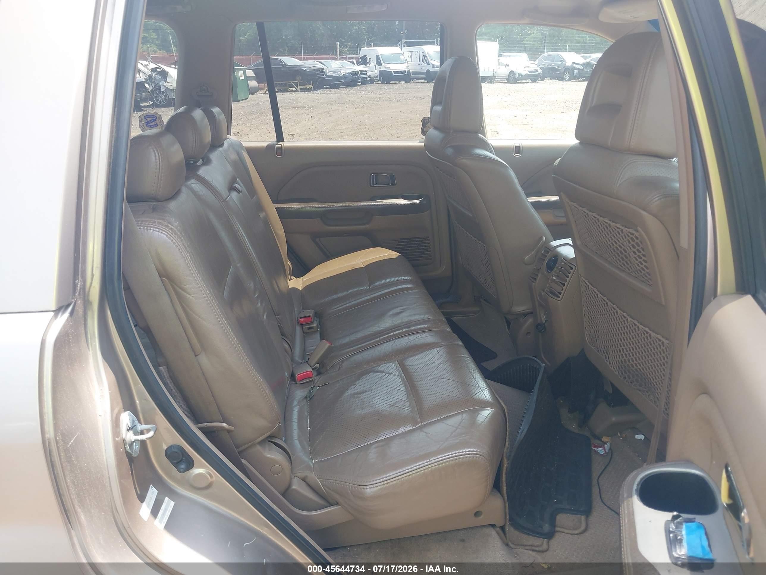 2004 Honda Pilot Ex-l Beige vin: 2HKYF18744H527055