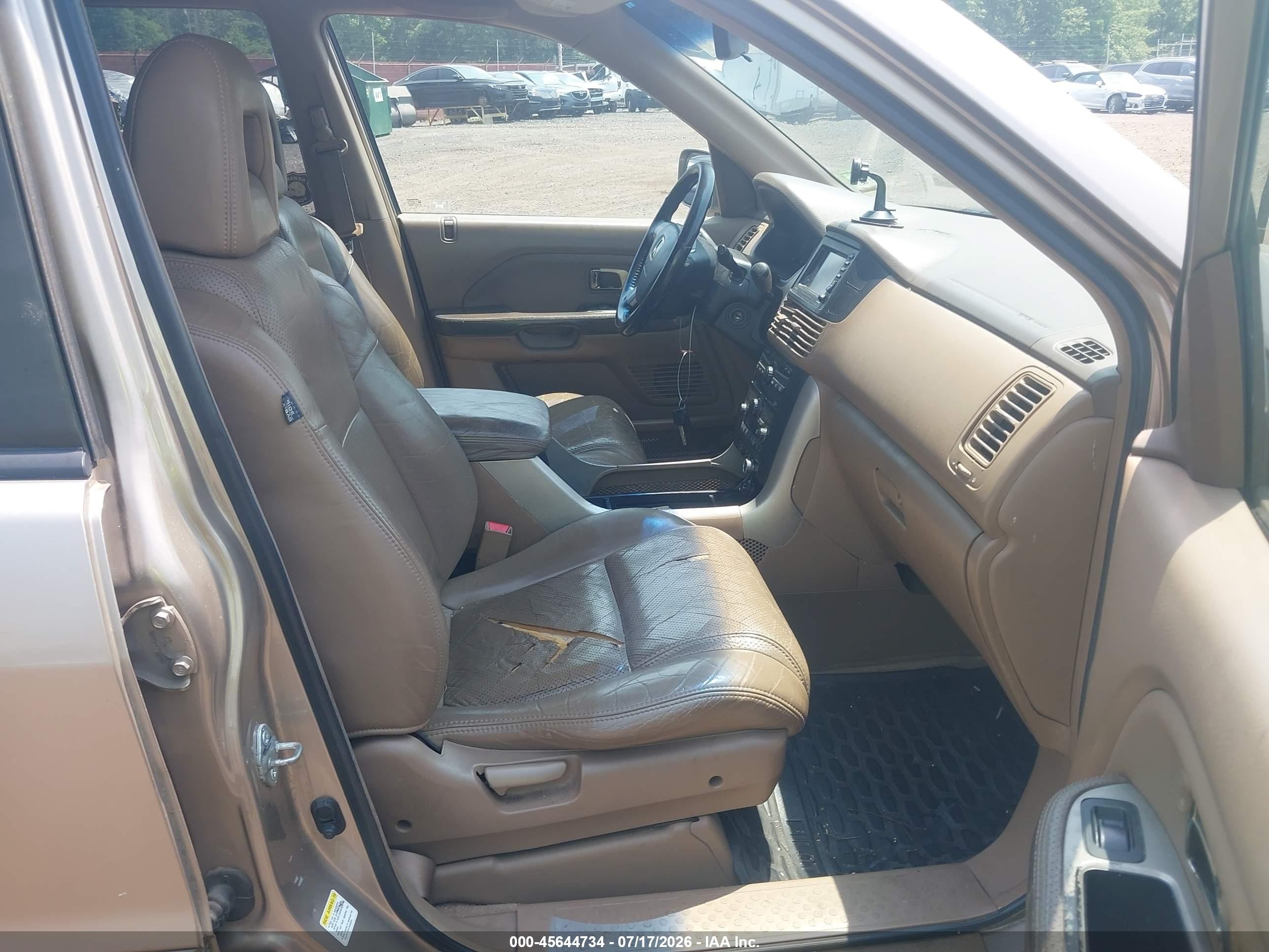 2004 Honda Pilot Ex-l Beige vin: 2HKYF18744H527055