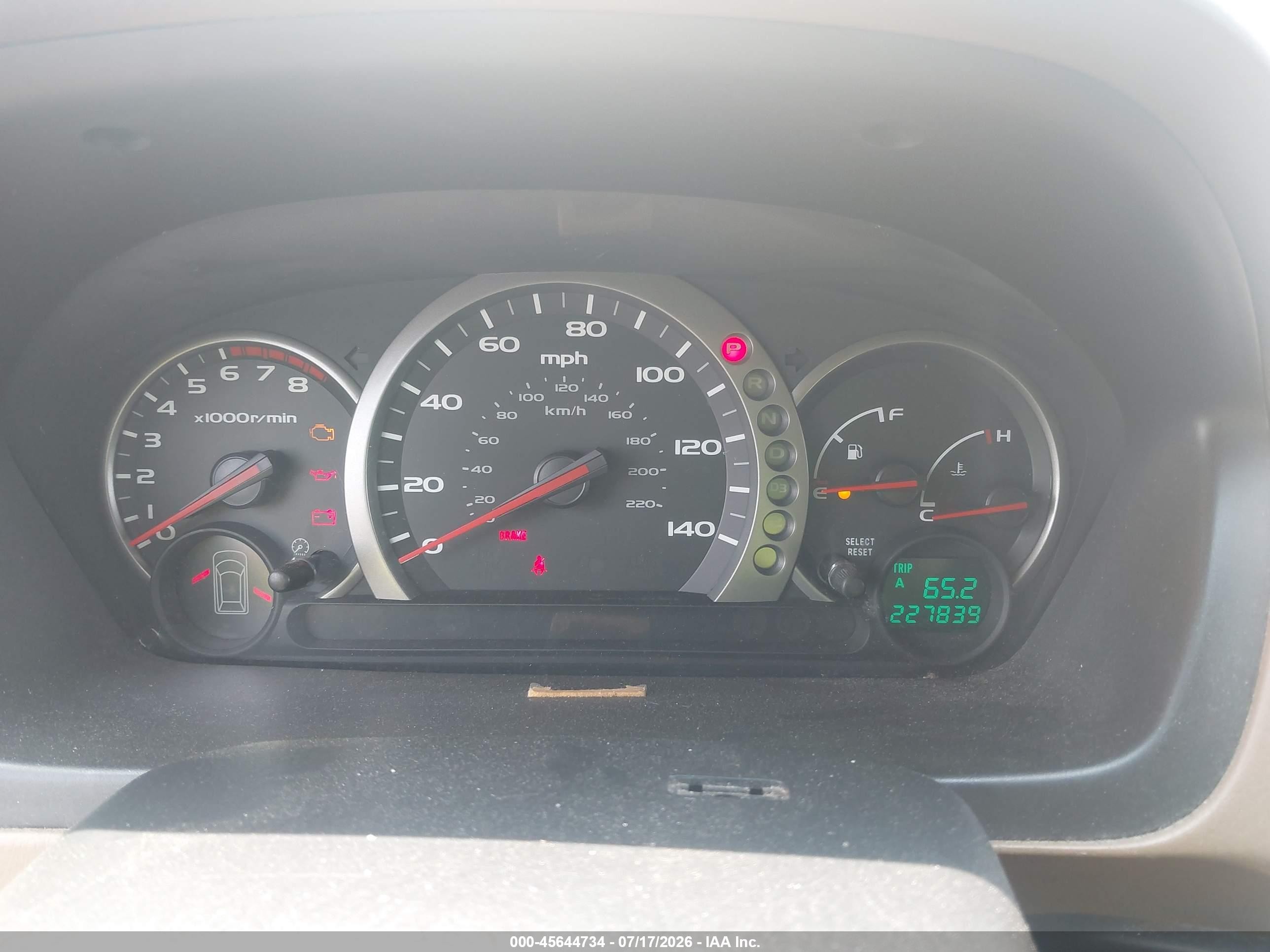 2004 Honda Pilot Ex-l Beige vin: 2HKYF18744H527055