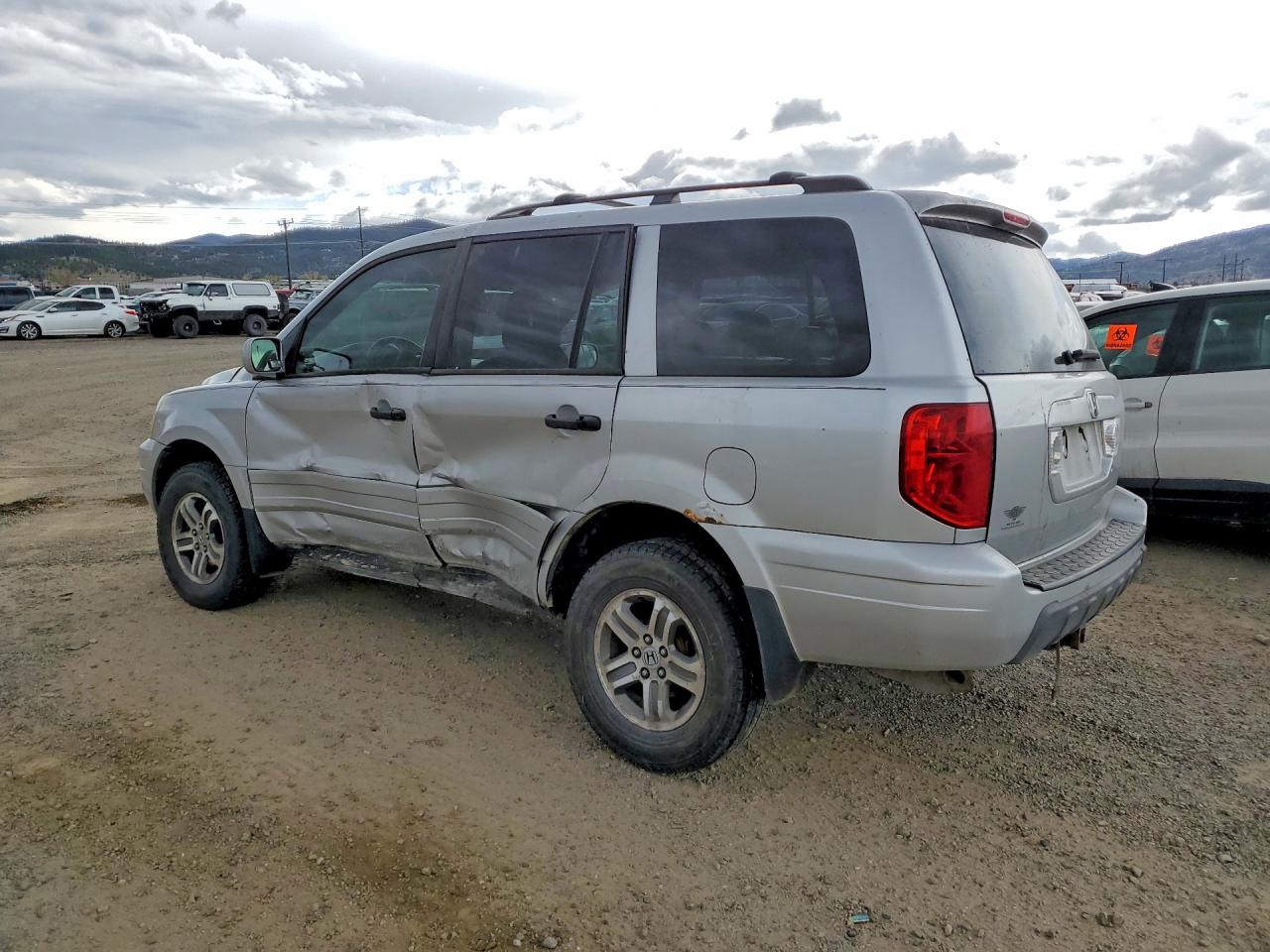 2004 Honda Pilot Exl Silver vin: 2HKYF18744H582945
