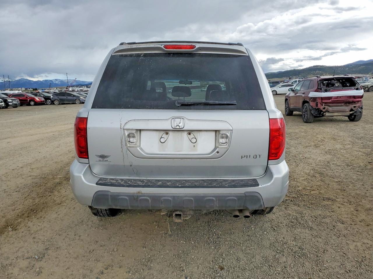 2004 Honda Pilot Exl Silver vin: 2HKYF18744H582945