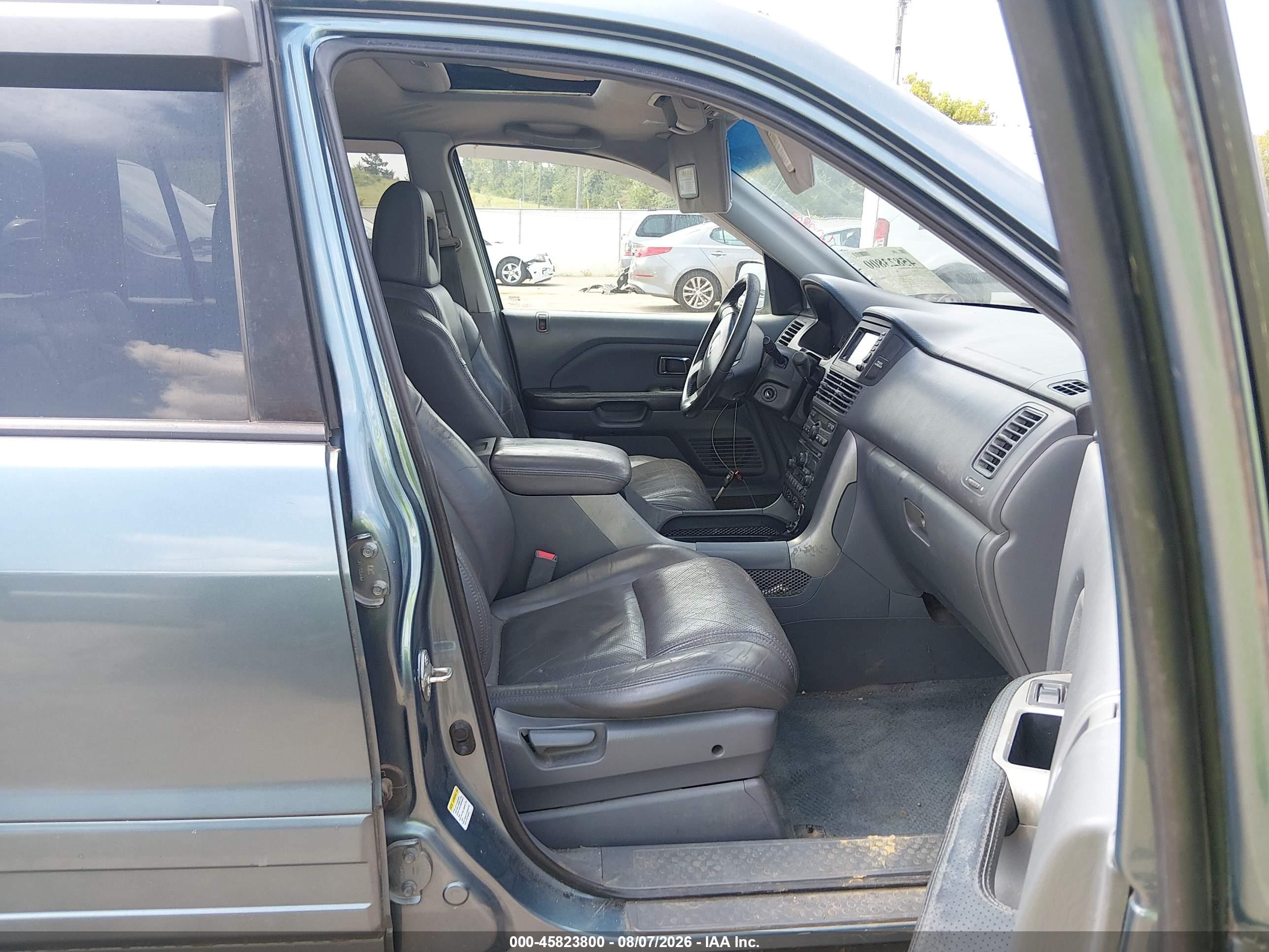 2005 Honda Pilot Ex-l Light Blue vin: 2HKYF18745H524514