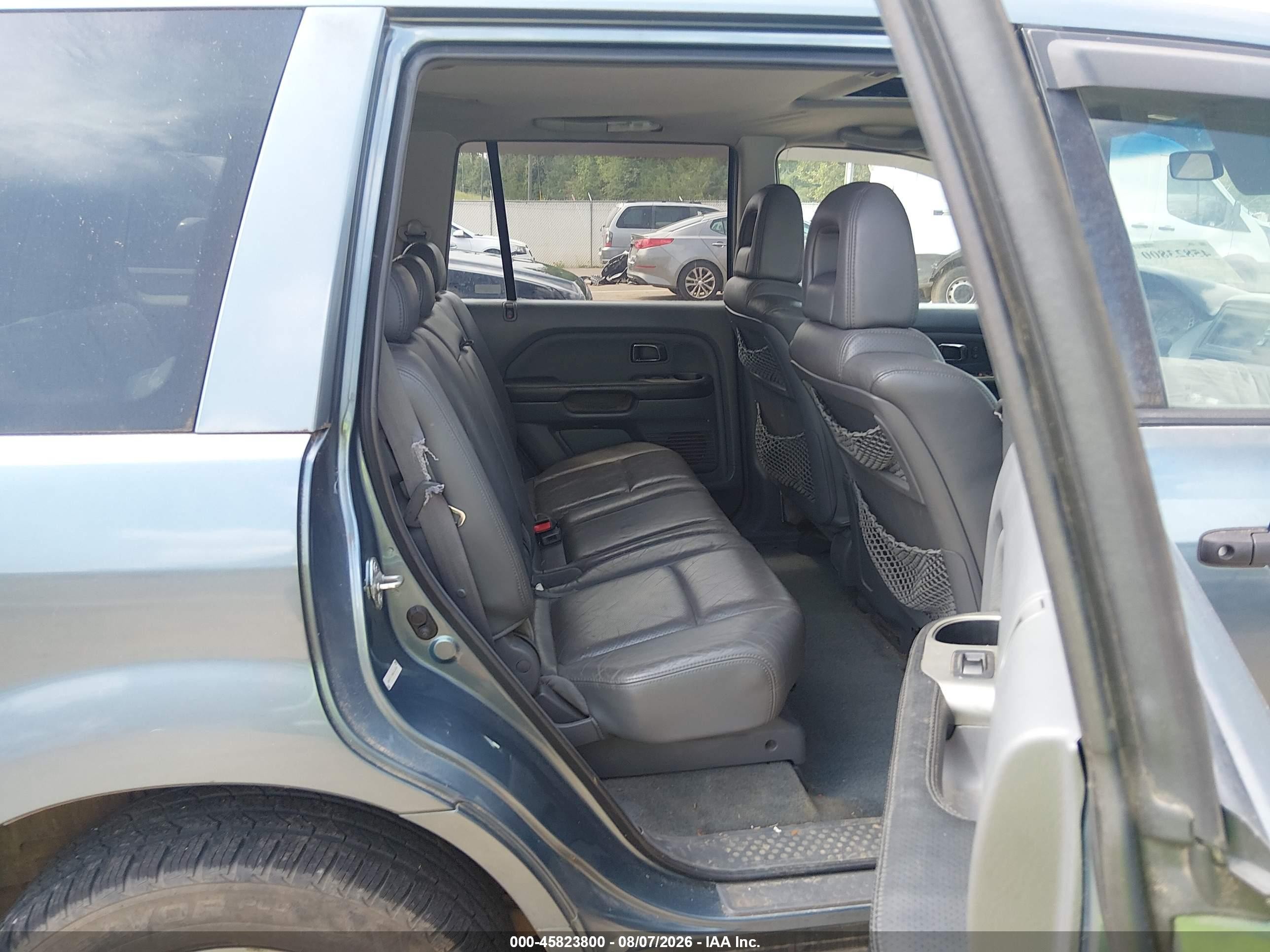 2005 Honda Pilot Ex-l Light Blue vin: 2HKYF18745H524514
