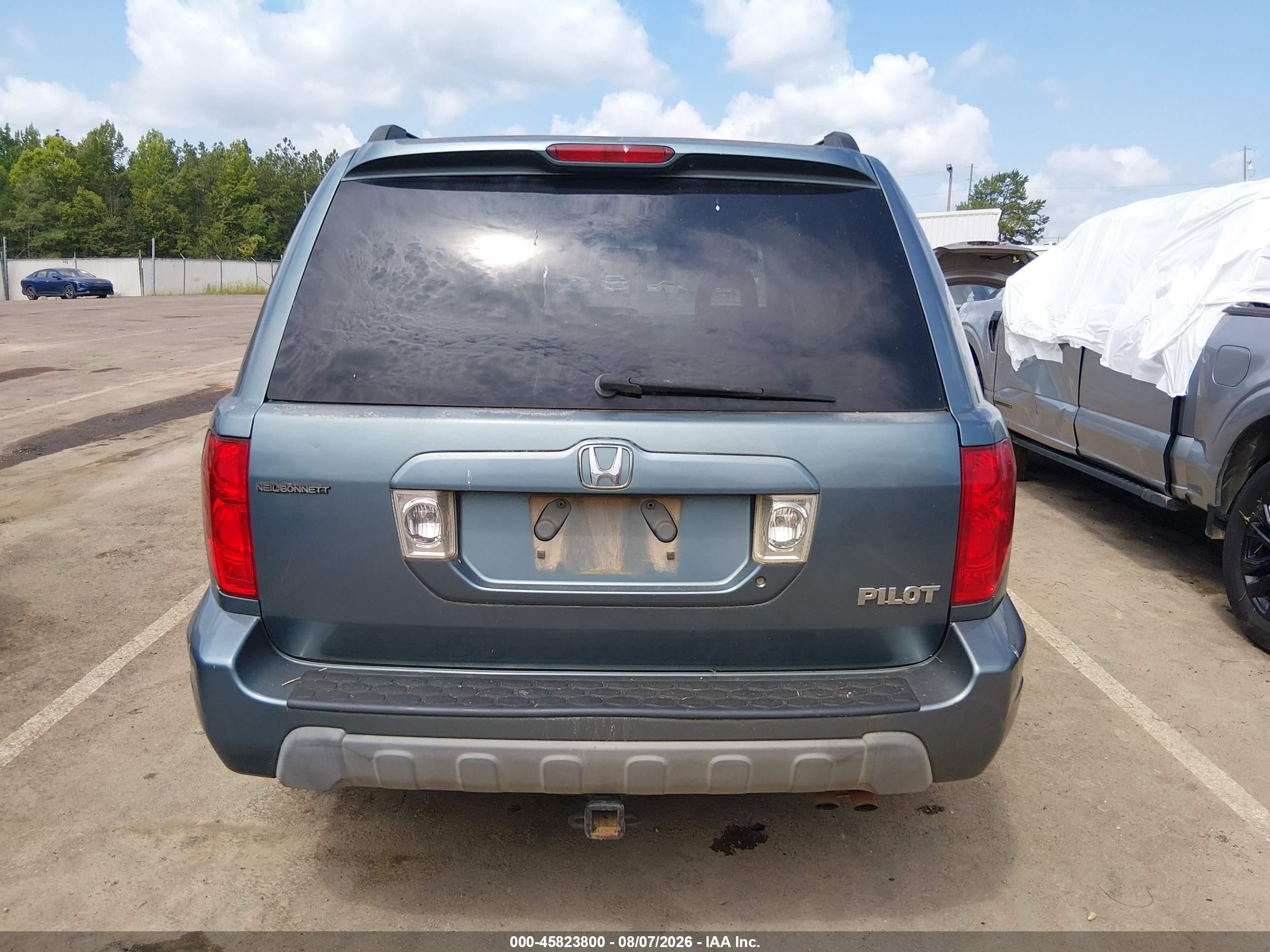 2005 Honda Pilot Ex-l Light Blue vin: 2HKYF18745H524514