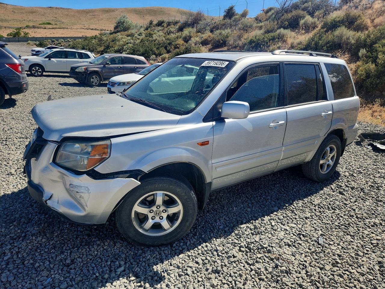 2007 Honda Pilot Exl Silver vin: 2HKYF18747H529943