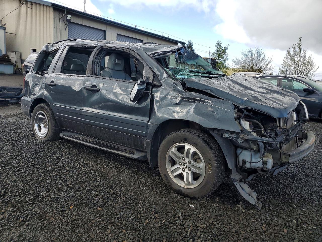 2004 Honda Pilot Exl Blue vin: 2HKYF18754H540347