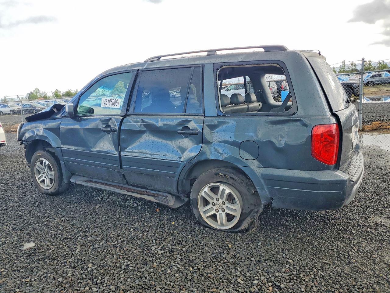 2004 Honda Pilot Exl Blue vin: 2HKYF18754H540347