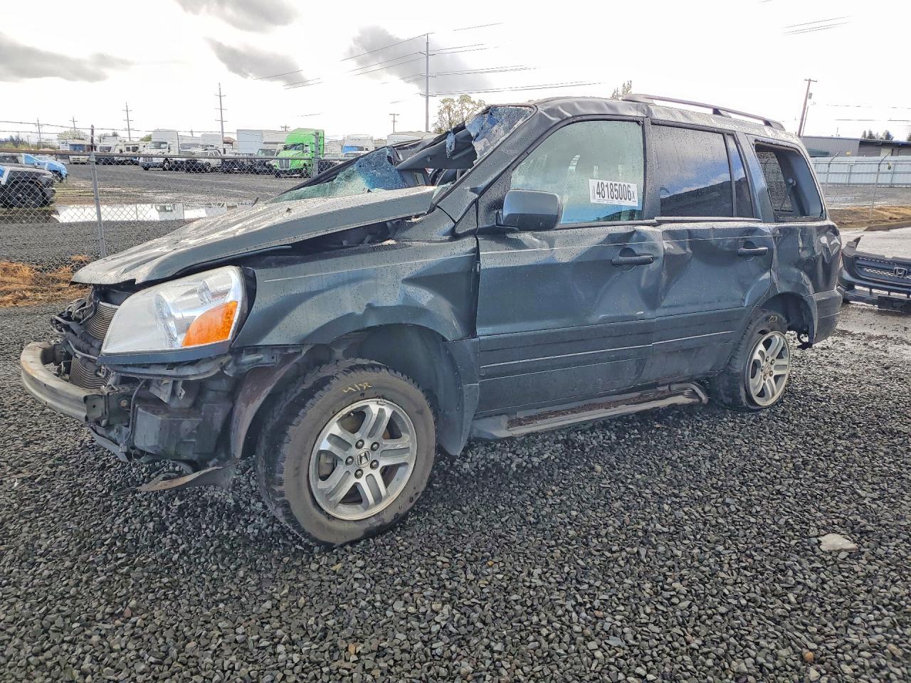 2004 Honda Pilot Exl Blue vin: 2HKYF18754H540347