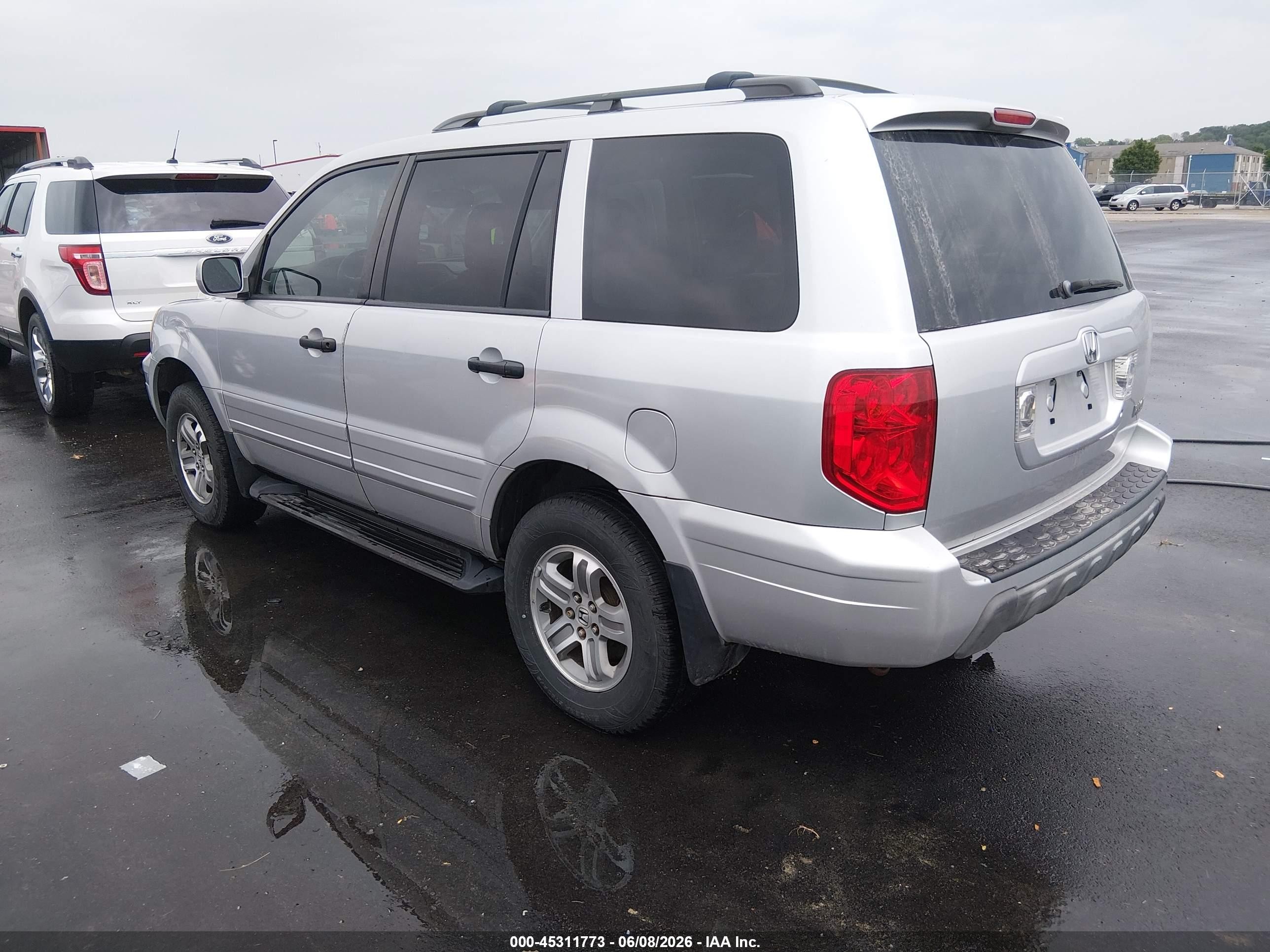 2005 Honda Pilot Ex-l Silver vin: 2HKYF18755H513120