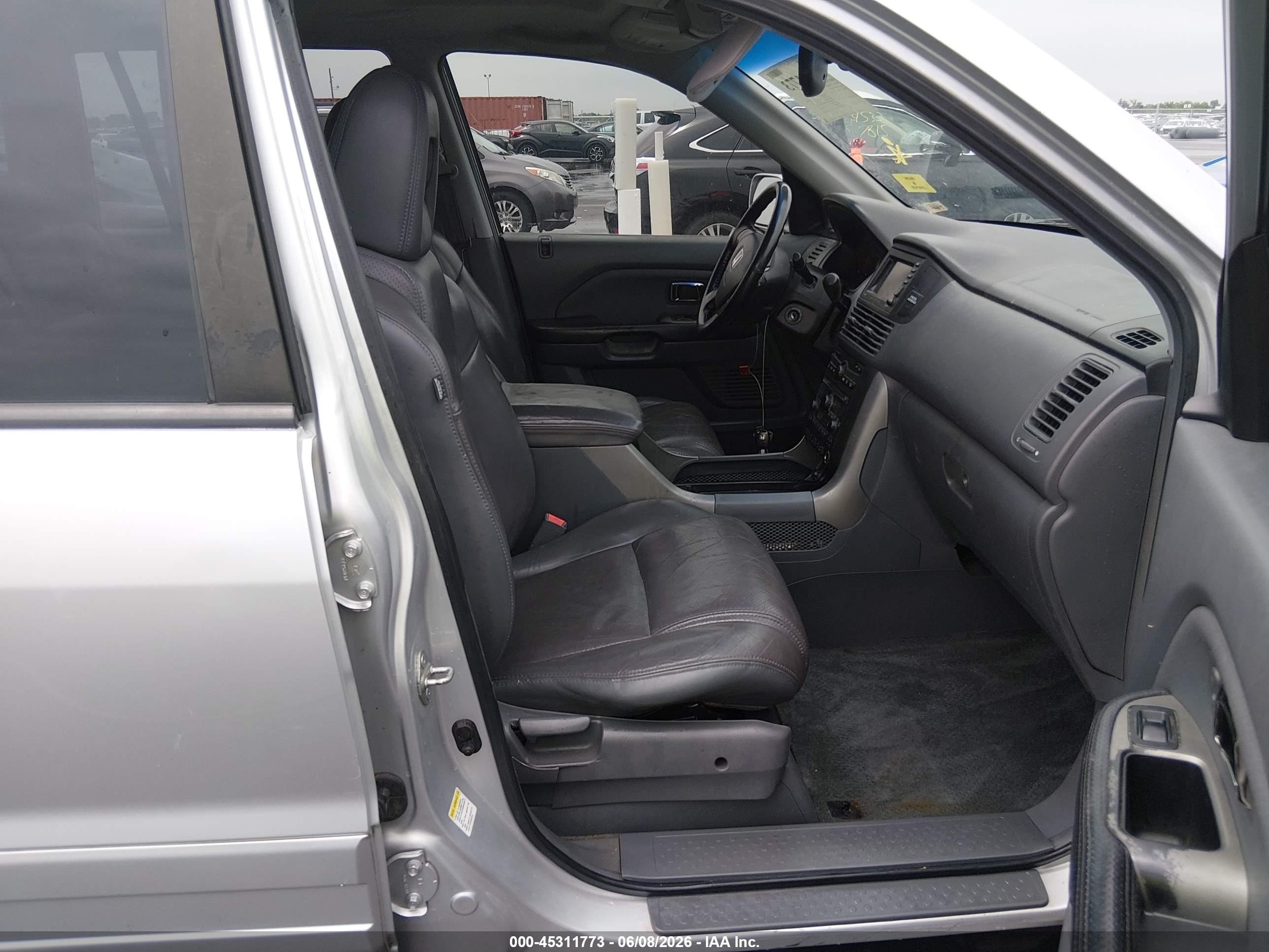 2005 Honda Pilot Ex-l Silver vin: 2HKYF18755H513120