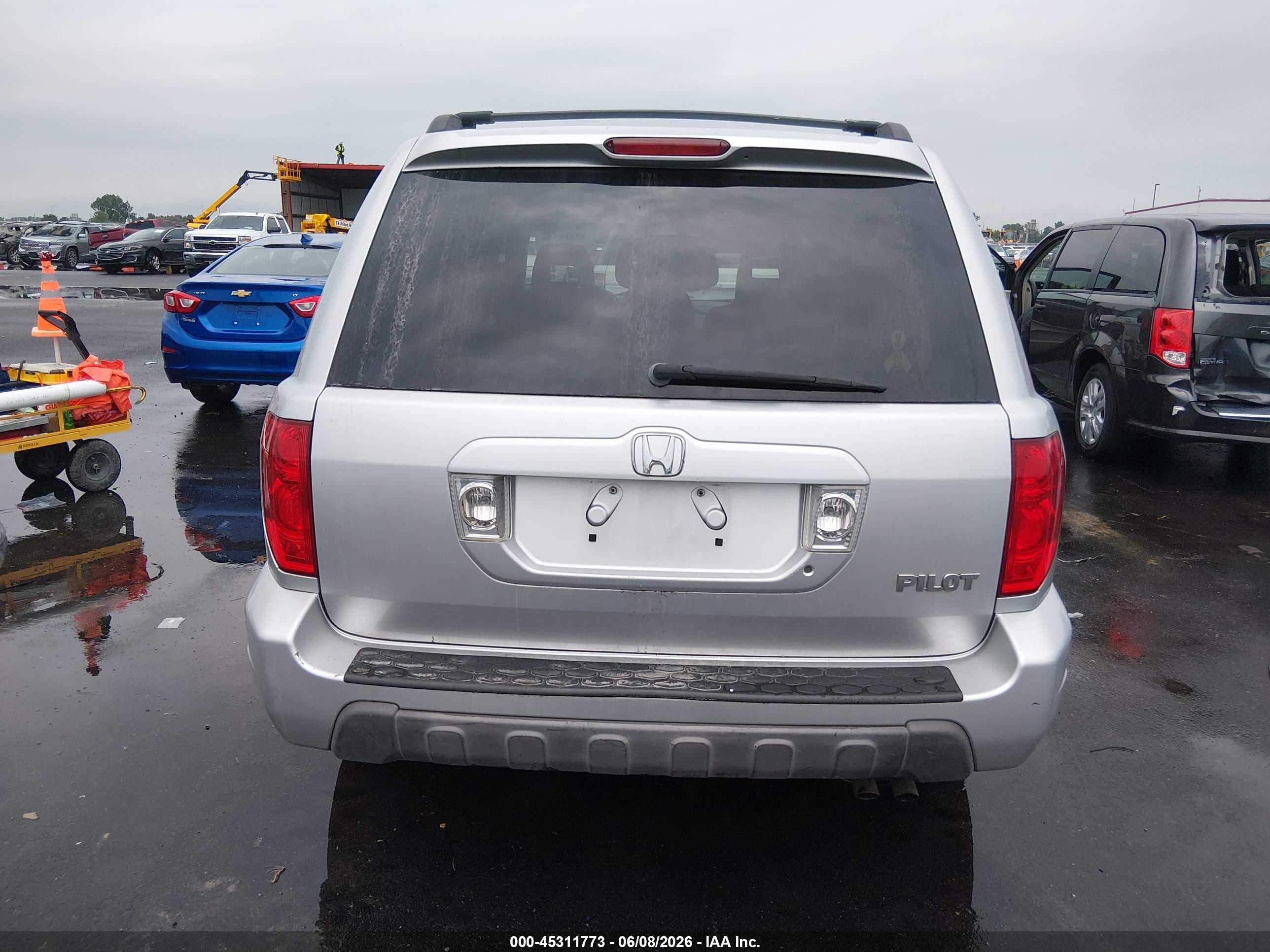2005 Honda Pilot Ex-l Silver vin: 2HKYF18755H513120