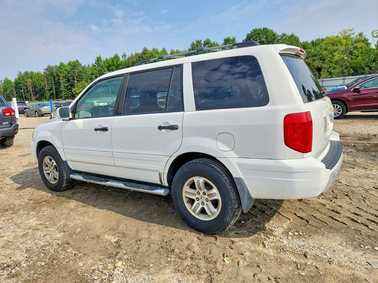 2005 Honda Pilot Exl White vin: 2HKYF18755H528510