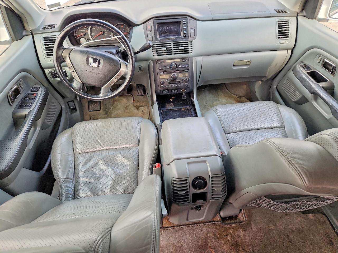 2005 Honda Pilot Exl White vin: 2HKYF18755H528510