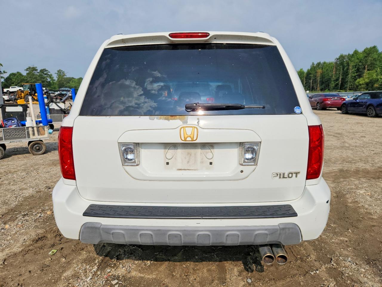 2005 Honda Pilot Exl White vin: 2HKYF18755H528510
