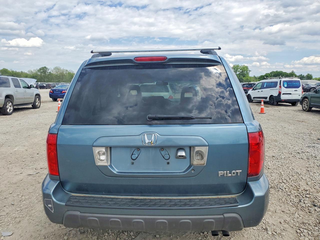 2005 Honda Pilot Exl Blue vin: 2HKYF18755H553438