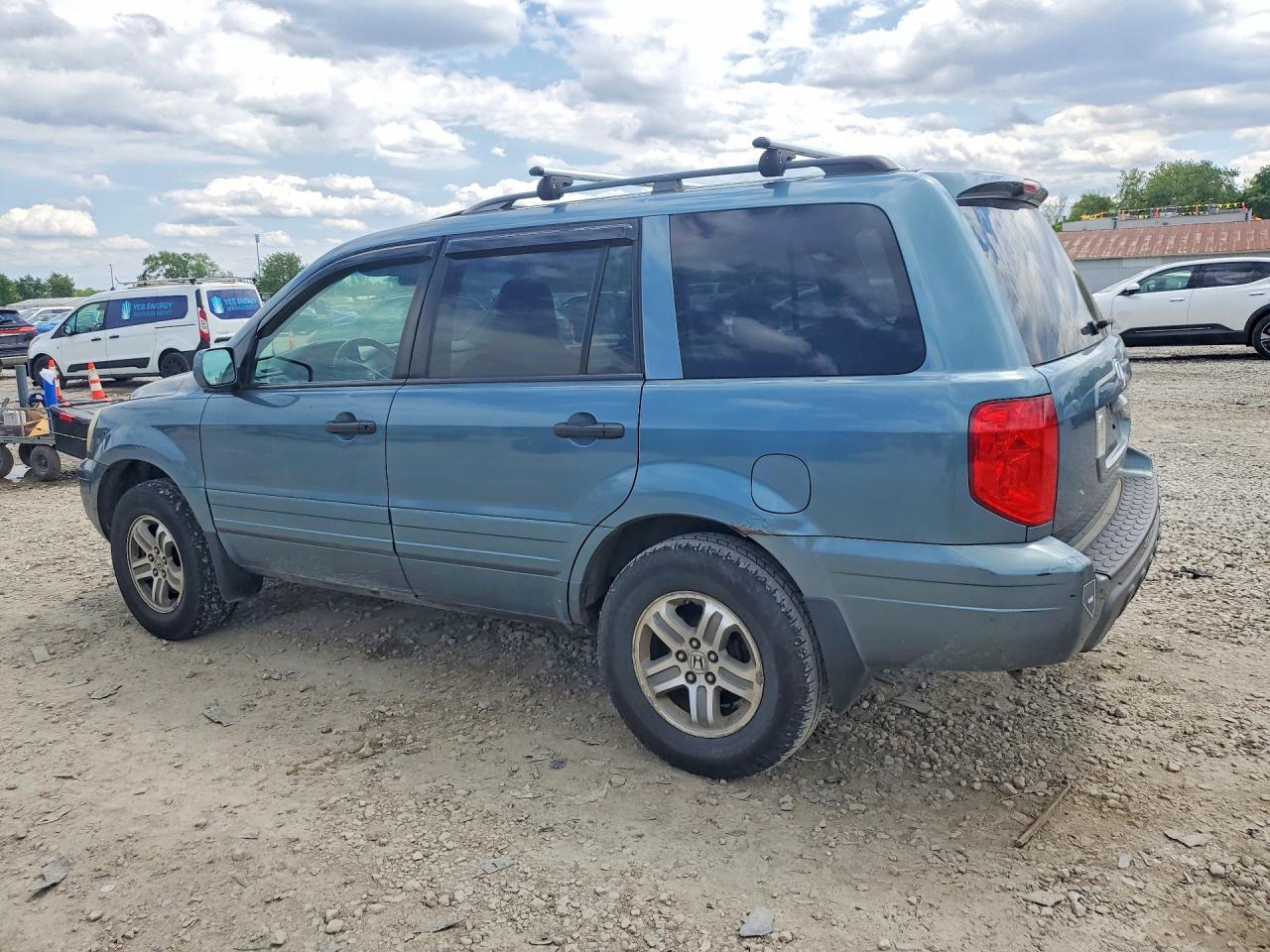 2005 Honda Pilot Exl Blue vin: 2HKYF18755H553438