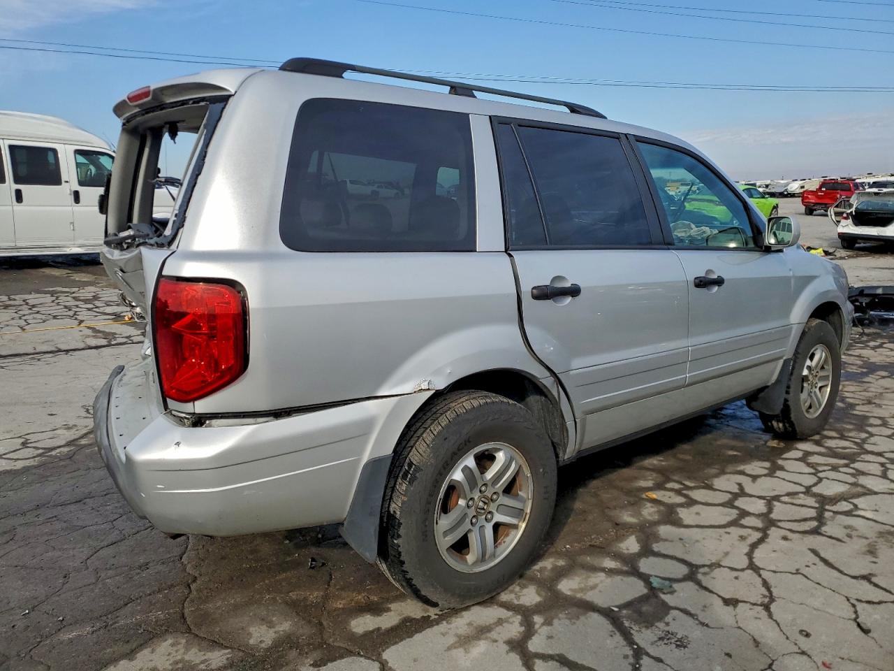 2005 Honda Pilot Exl Silver vin: 2HKYF18755H561555