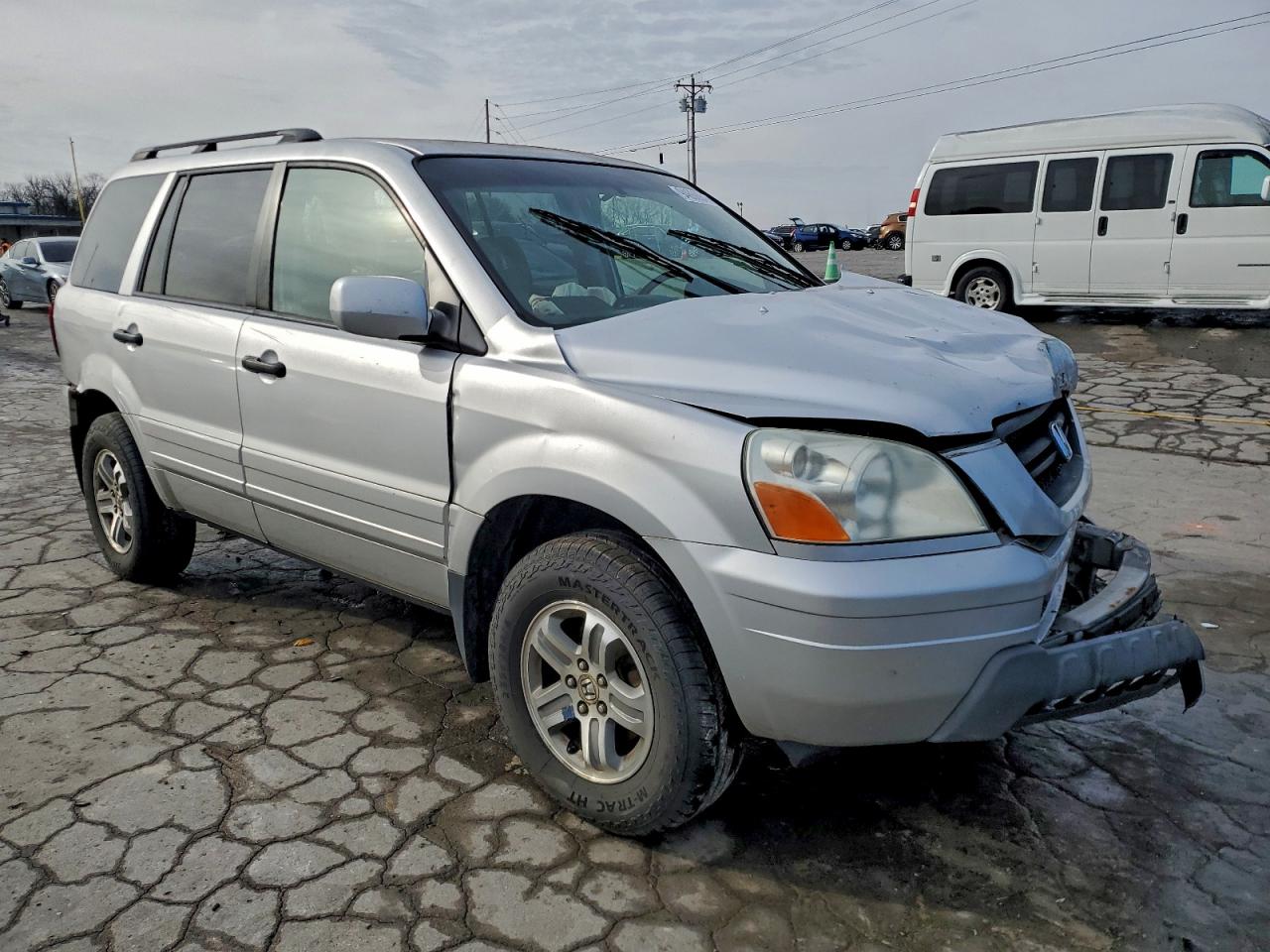 2005 Honda Pilot Exl Silver vin: 2HKYF18755H561555