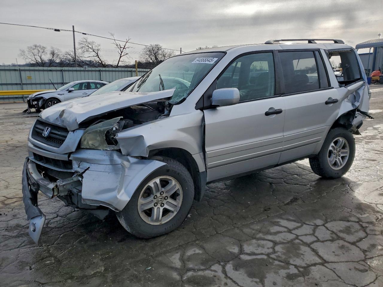 2005 Honda Pilot Exl Silver vin: 2HKYF18755H561555