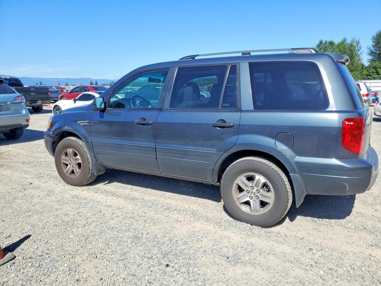 2005 Honda Pilot Exl Gray vin: 2HKYF18755H564620