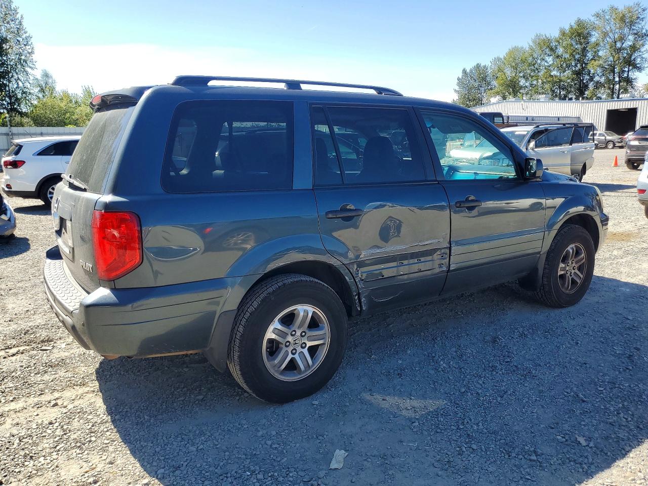 2005 Honda Pilot Exl Gray vin: 2HKYF18755H564620