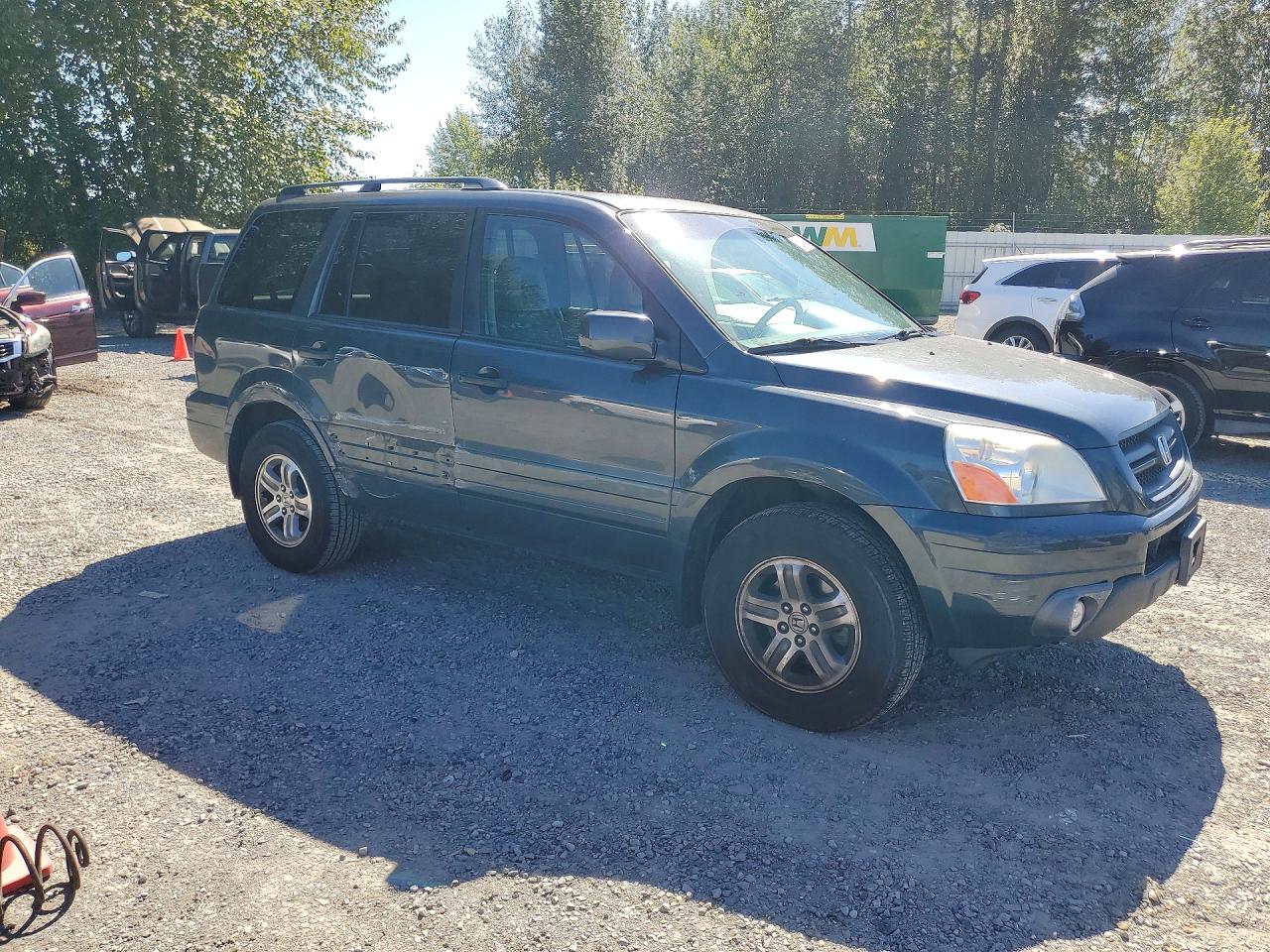 2005 Honda Pilot Exl Gray vin: 2HKYF18755H564620