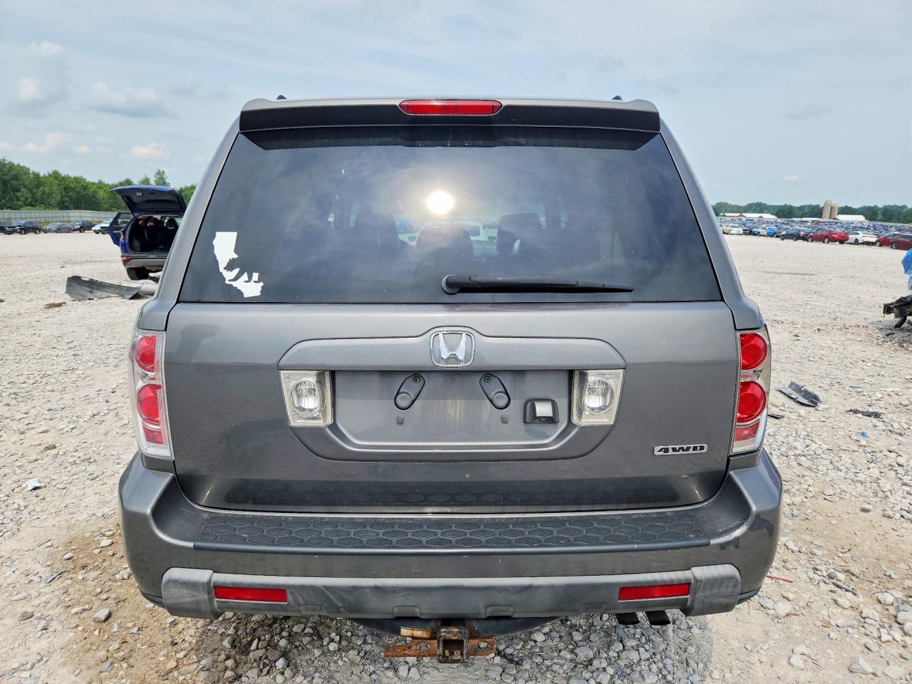 2007 Honda Pilot Exl Gray vin: 2HKYF18757H528591