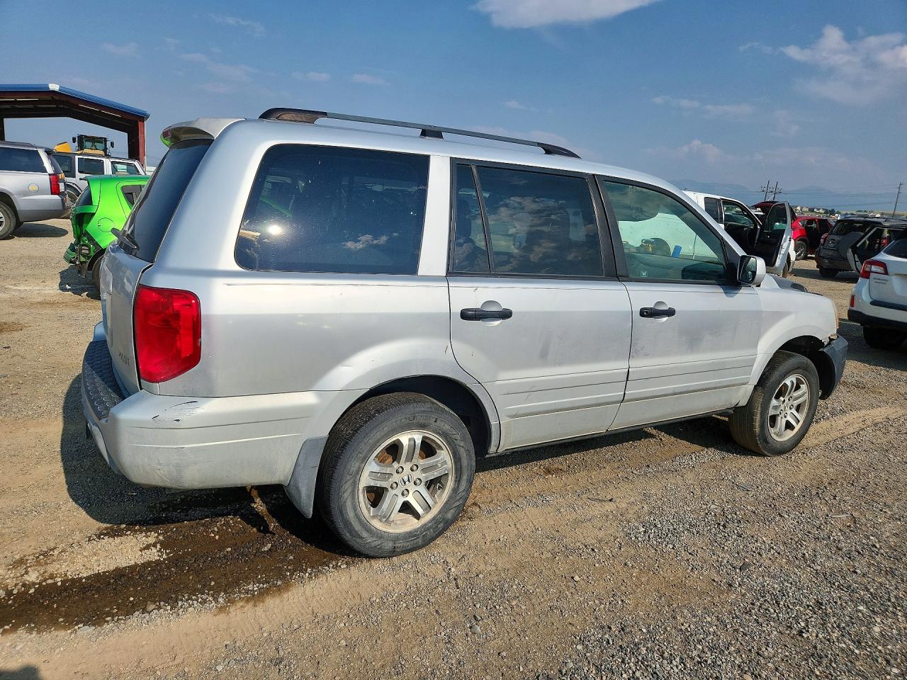 2003 Honda Pilot Exl Silver vin: 2HKYF18763H506397