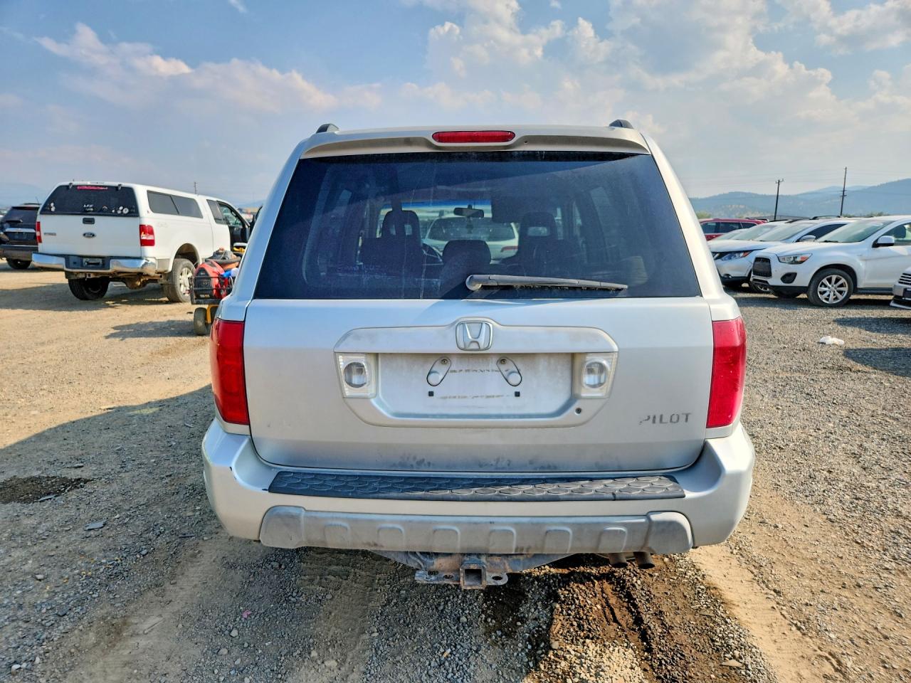 2003 Honda Pilot Exl Silver vin: 2HKYF18763H506397