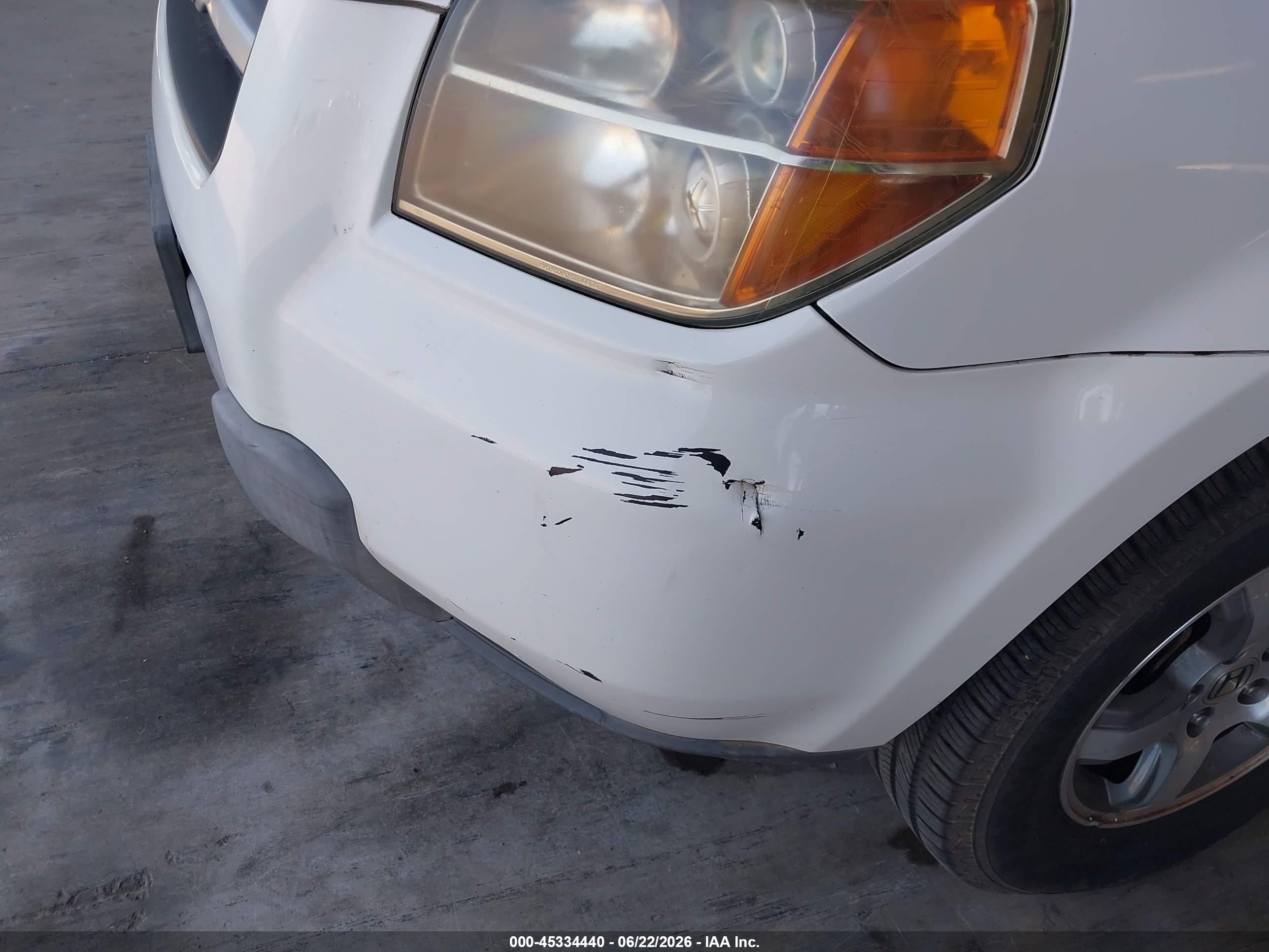 2006 Honda Pilot Ex-l White vin: 2HKYF18766H548203