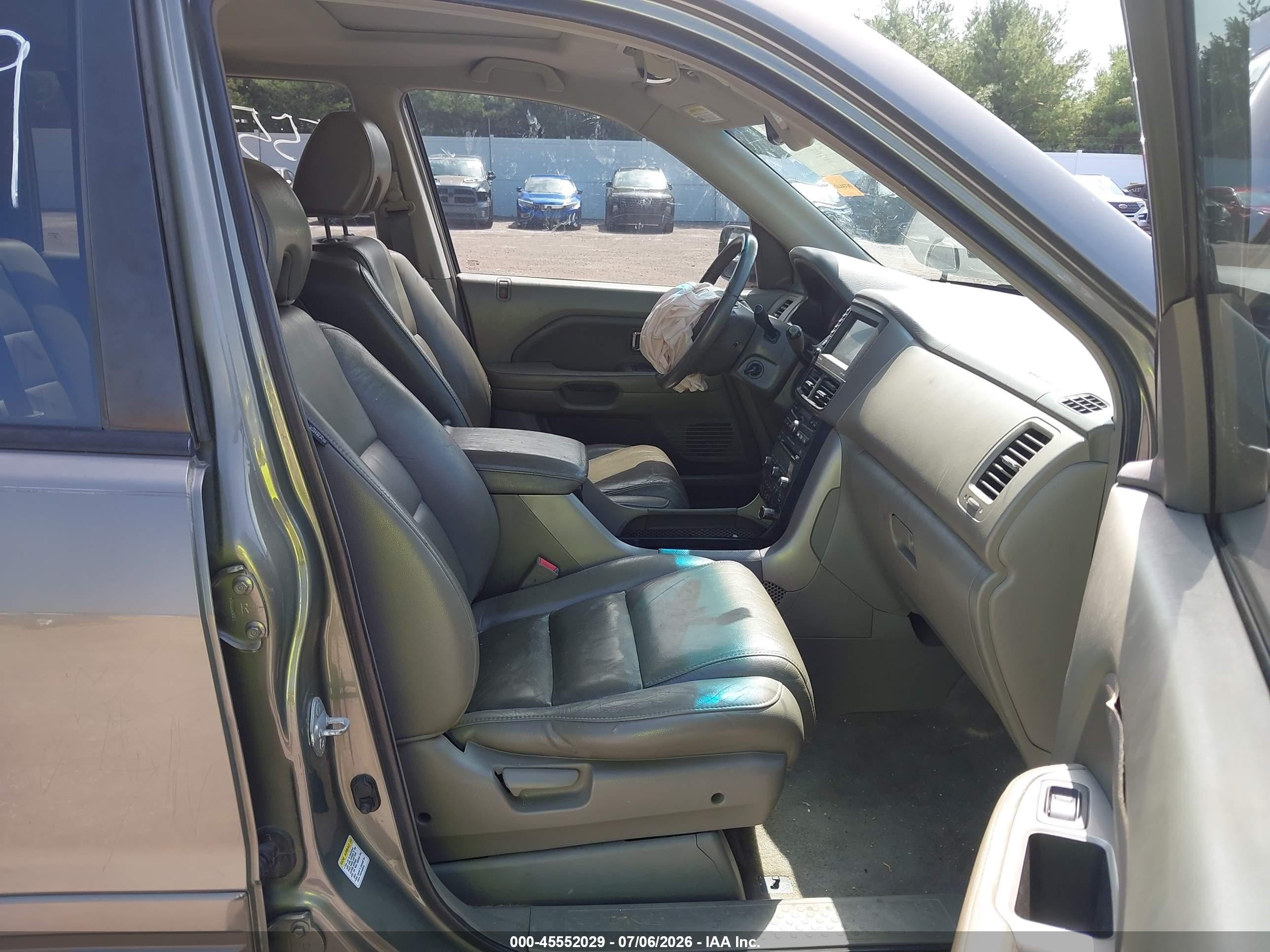 2007 Honda Pilot Ex-l Серый vin: 2HKYF18767H501755