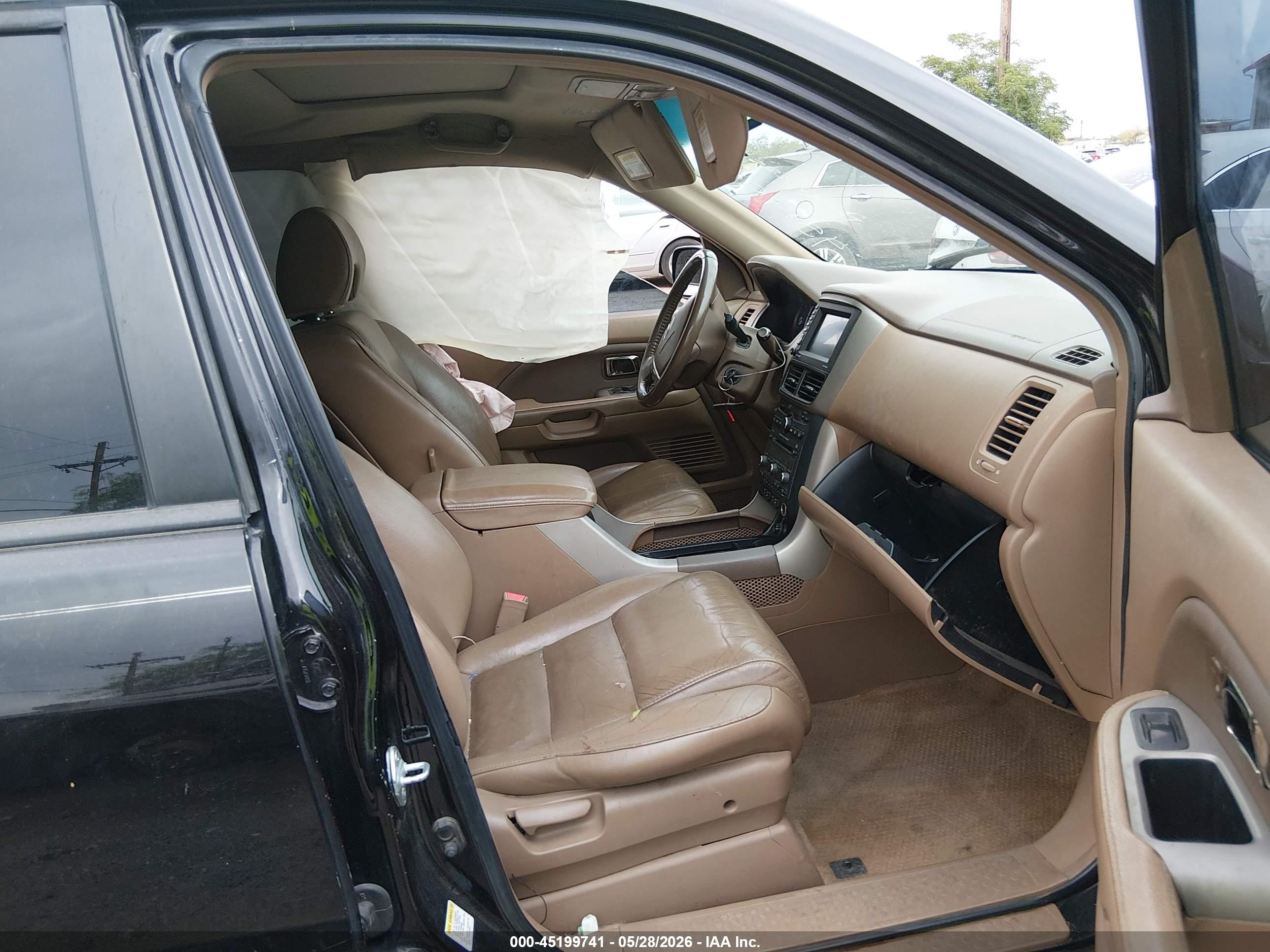 2007 Honda Pilot Ex-l Black vin: 2HKYF18767H534738