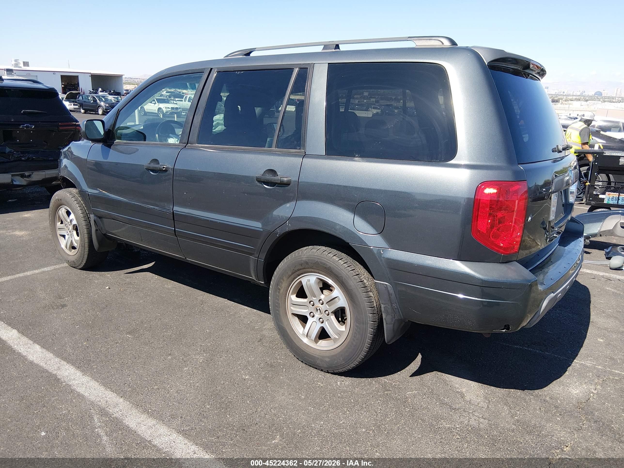 2003 Honda Pilot Ex-l Gray vin: 2HKYF18773H542406