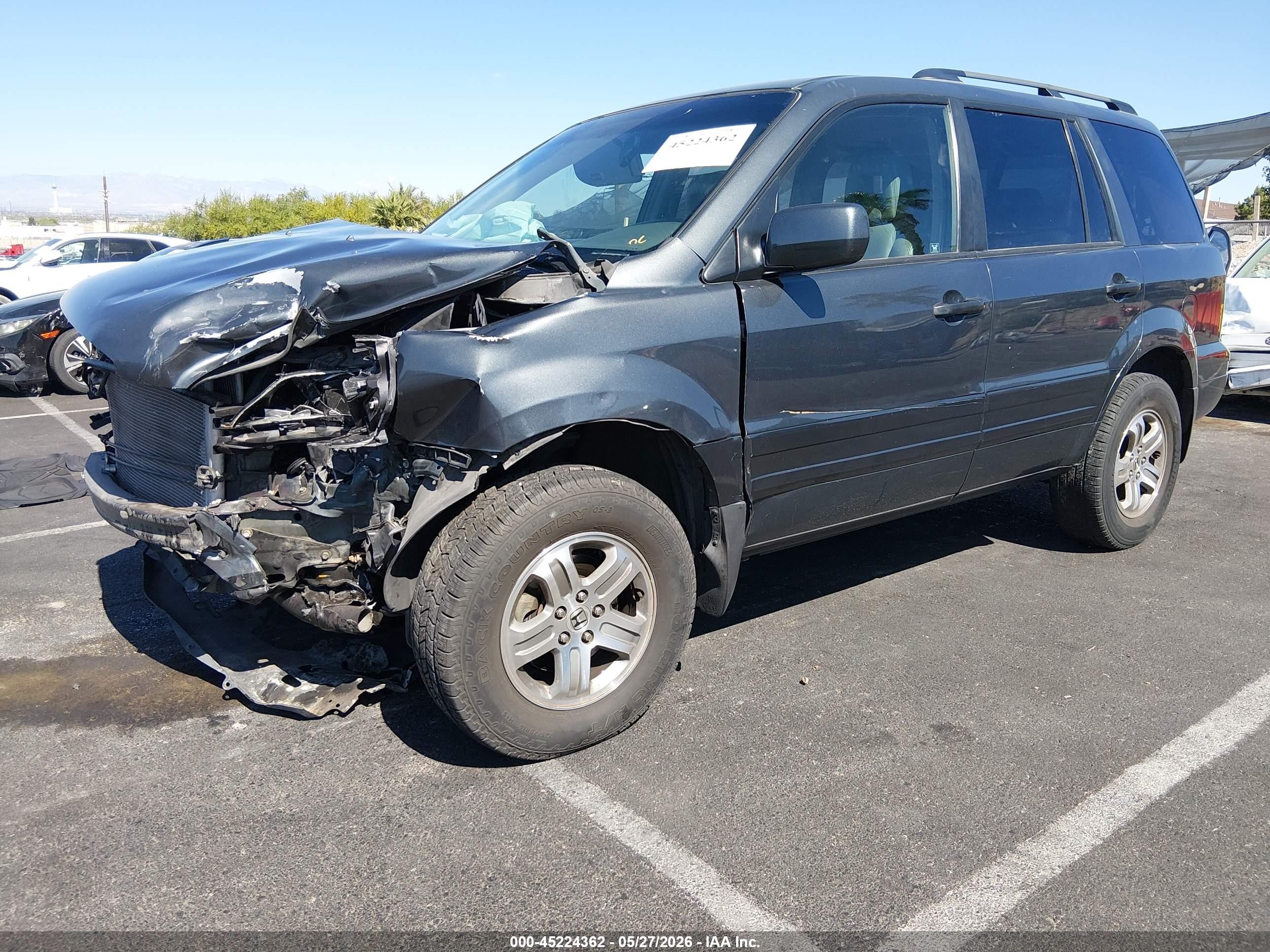 2003 Honda Pilot Ex-l Gray vin: 2HKYF18773H542406
