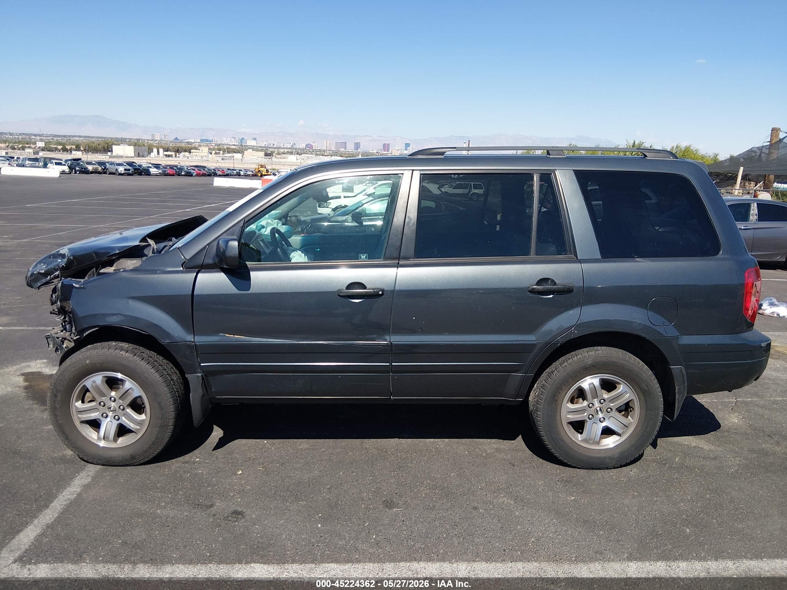 2003 Honda Pilot Ex-l Gray vin: 2HKYF18773H542406
