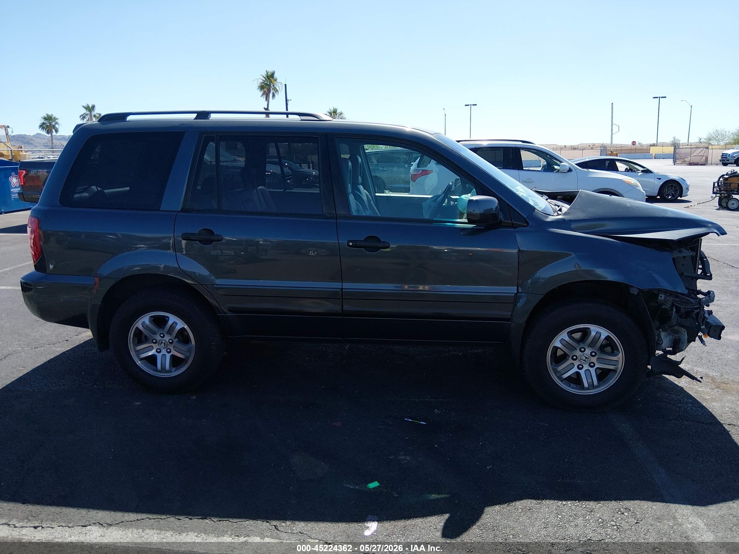 2003 Honda Pilot Ex-l Gray vin: 2HKYF18773H542406